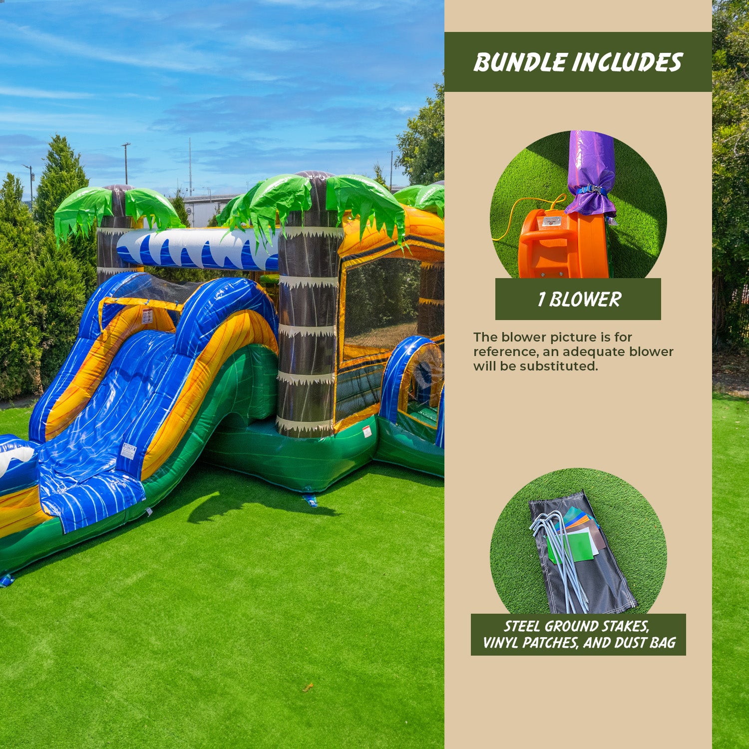 XJUMP Bundles Double Double doppio combo gonfiabile piscina