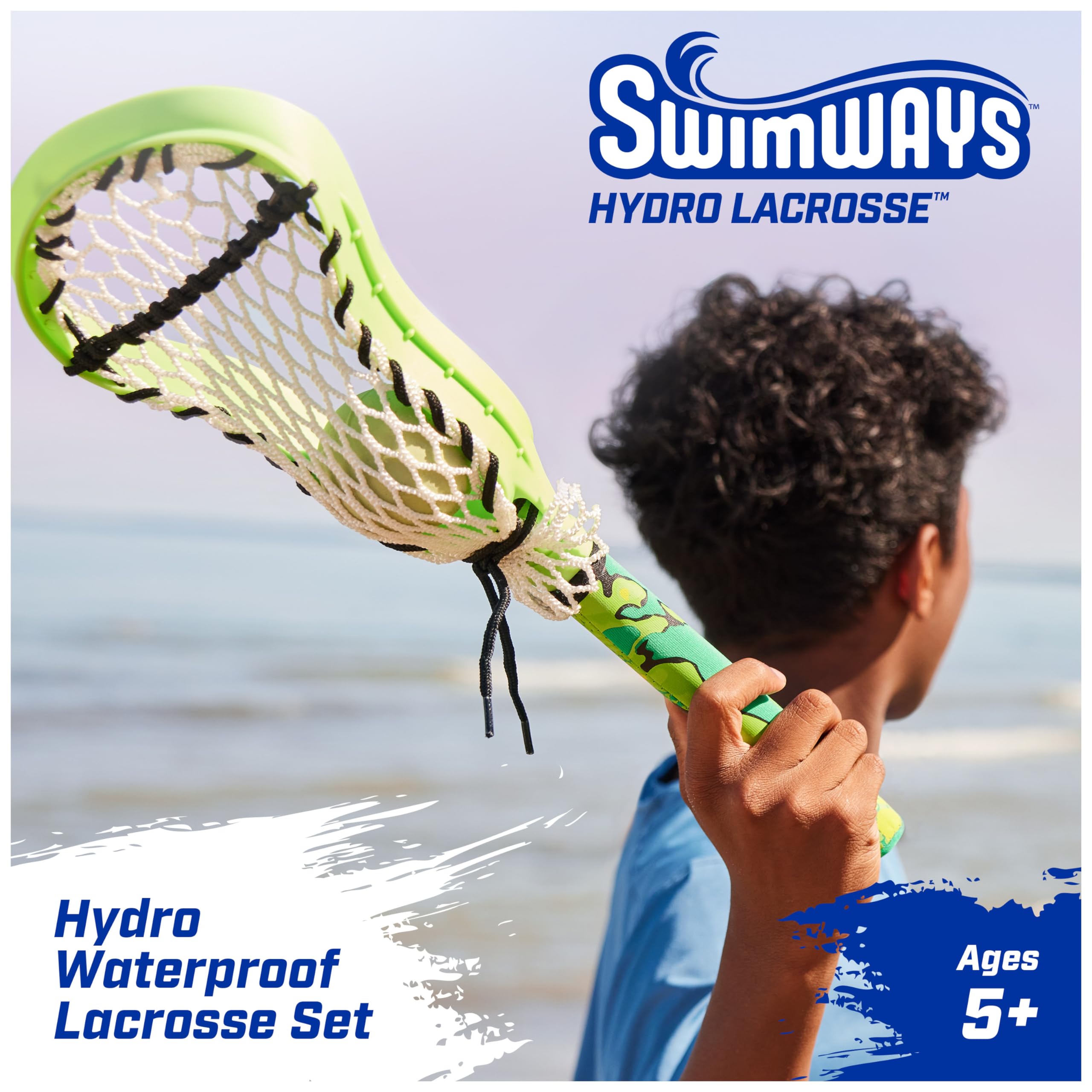 SwimWays Hydro Lacrosse gioco piscina 2 bastoni blu impermeabile
