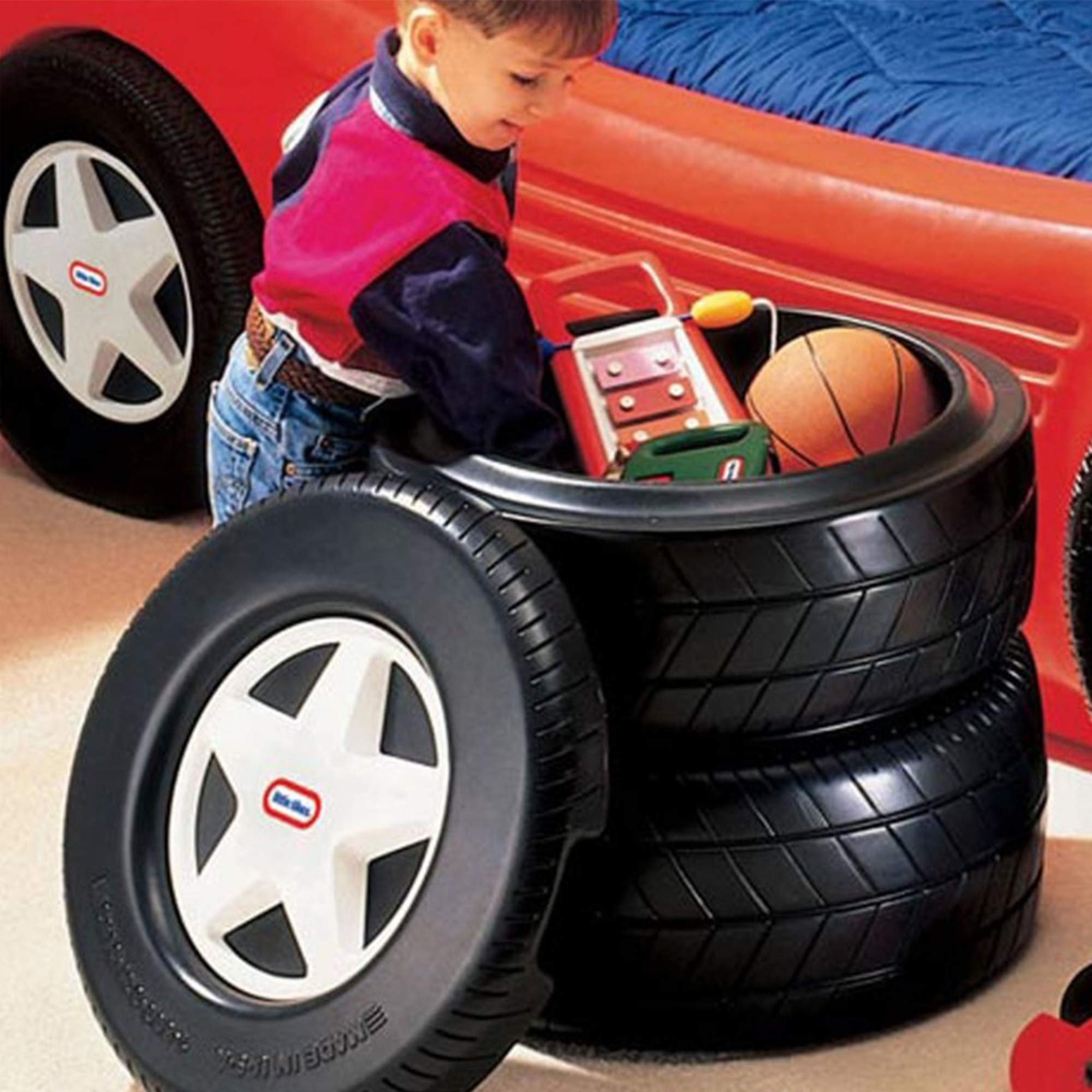 Little Tikes Racing Tire baule portagiochi bambini gomma auto