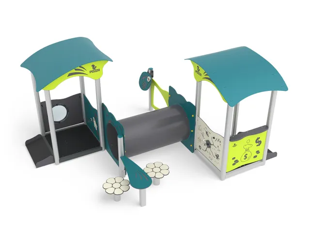 Pozza 1865 Casette Villaggio Lilly con Tunnel casetta gioco inclusiva