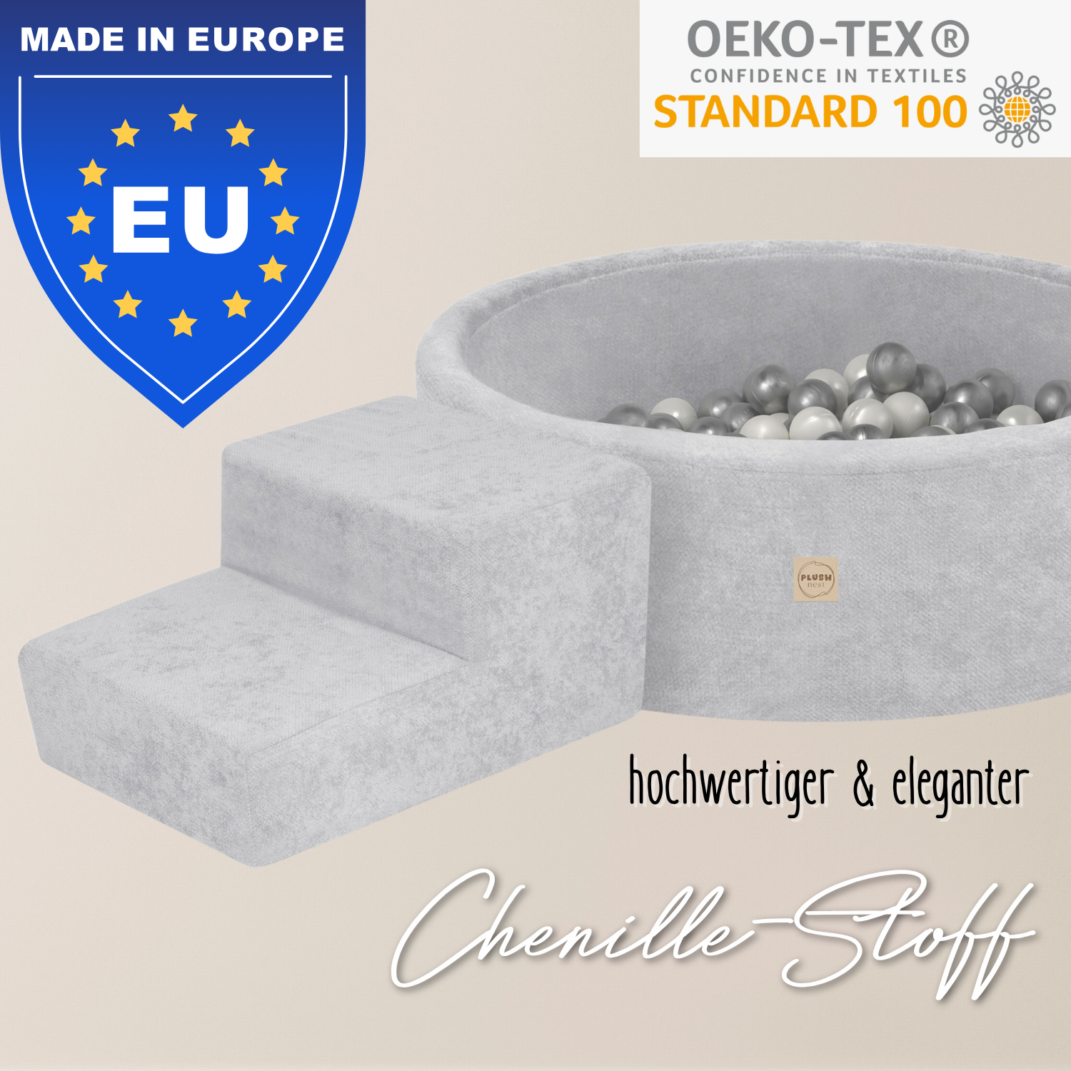 Lionherz Nilly Step scala morbida 60x45x30 grigio argento