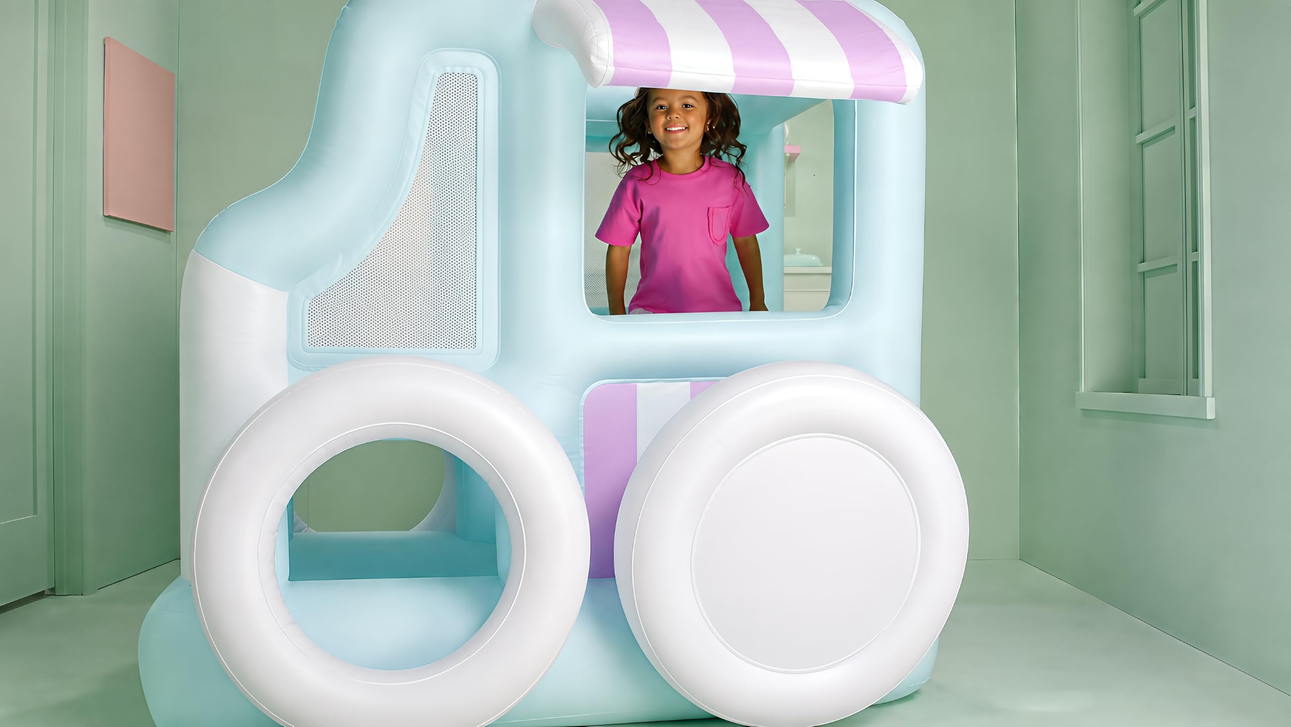 Little Tikes Sweet Spaces casetta gelato gonfiabile interno 2-5 anni