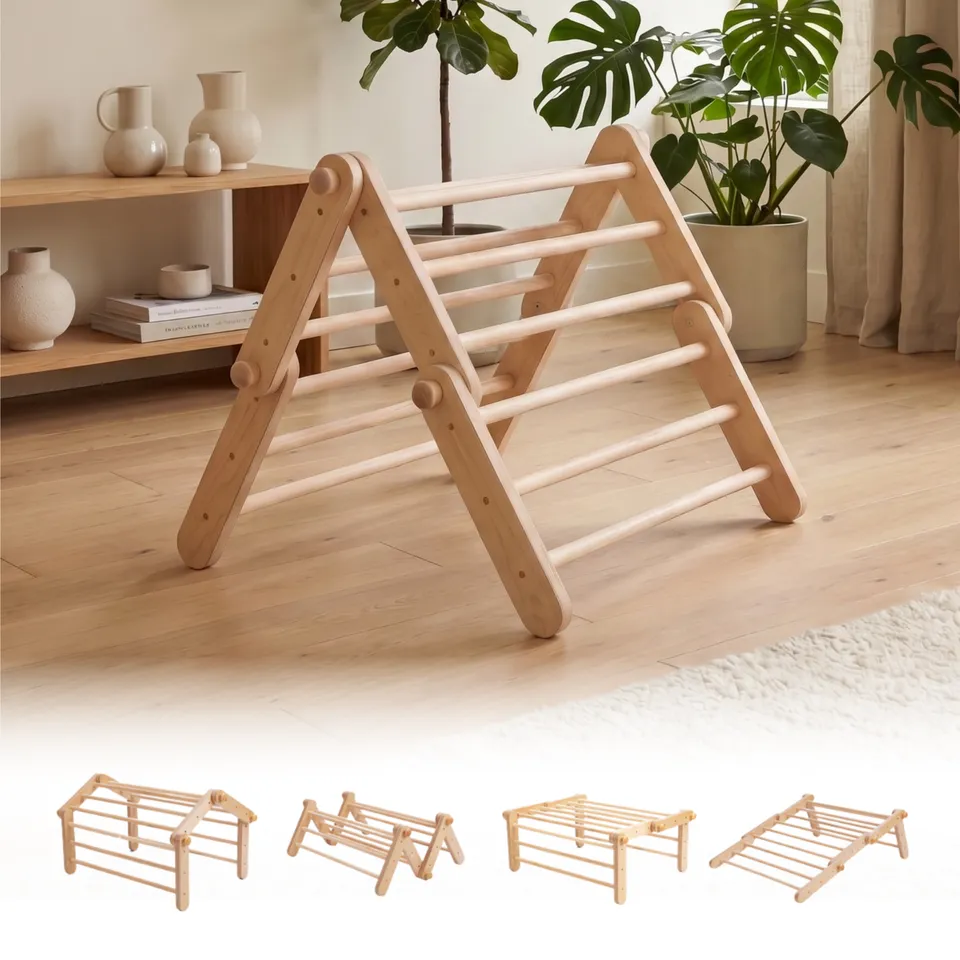 Mopitri triangolo Pikler arrampicata legno 4 segmenti rampa