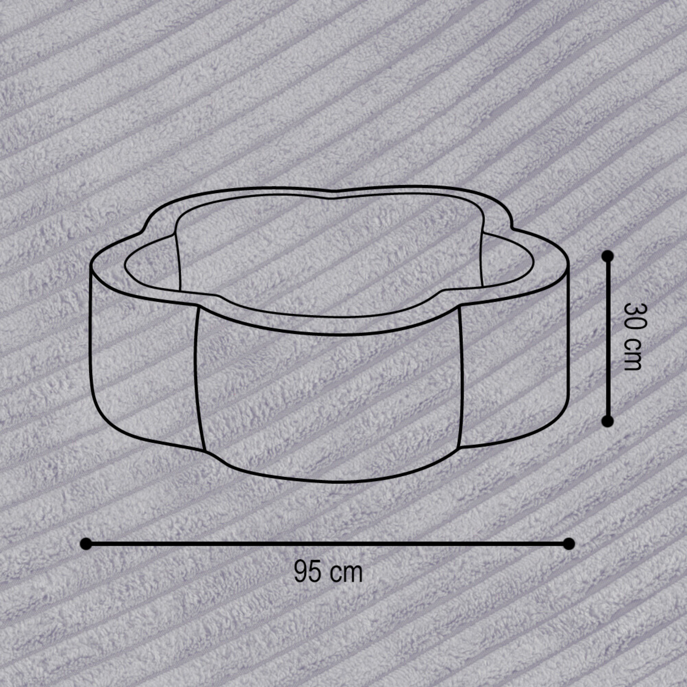 Lionherz Bloomy Pool piscina palline 95x30cm platino vuota