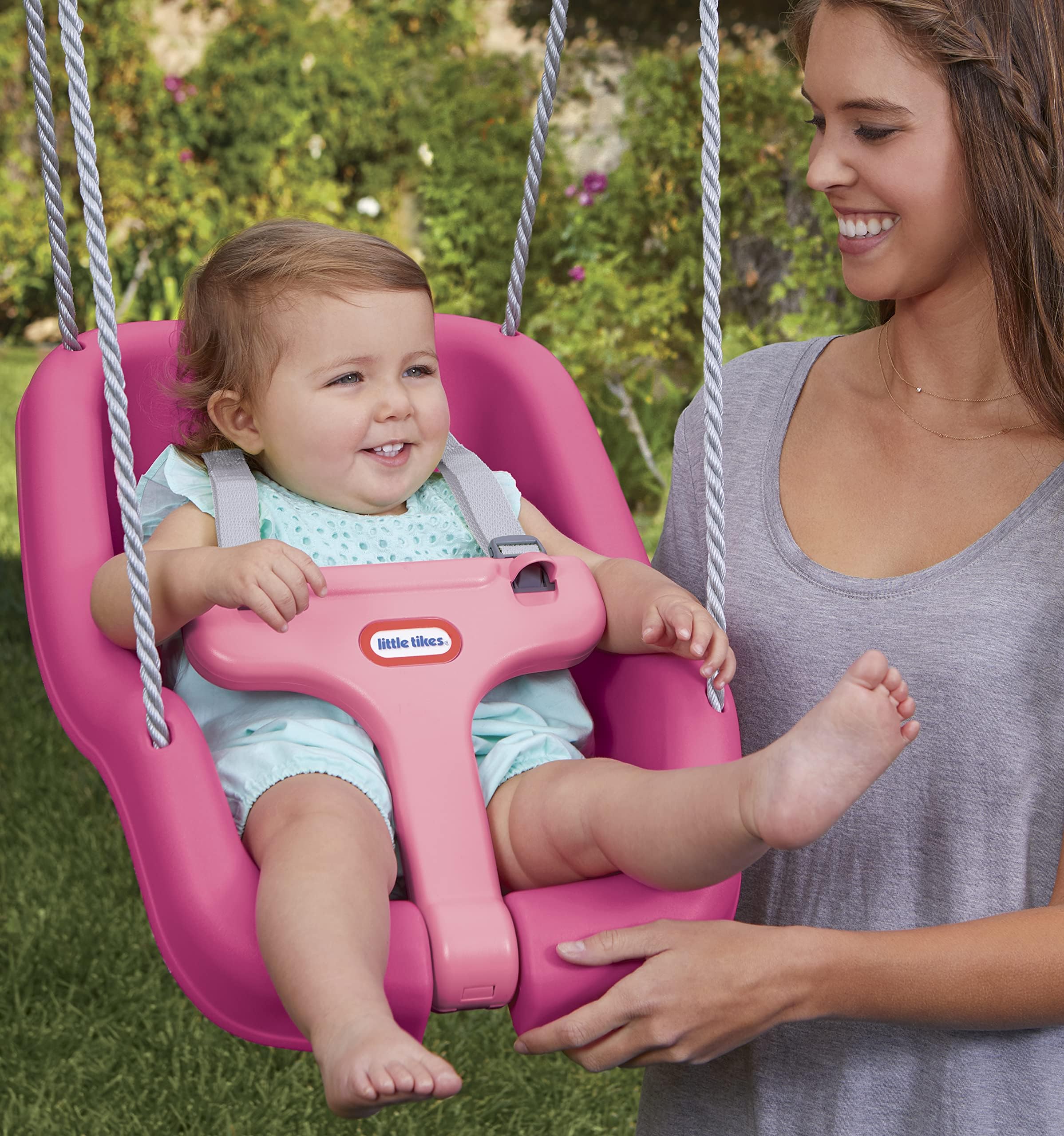 Little Tikes Active Play Altalena 2 in 1 Snug Secure Rosa