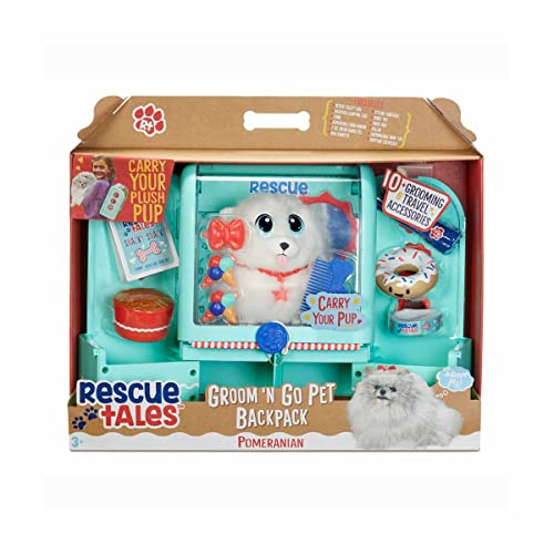 Little Tikes Rescue Tales Groom 'n Go zaino gioco con pomeranian