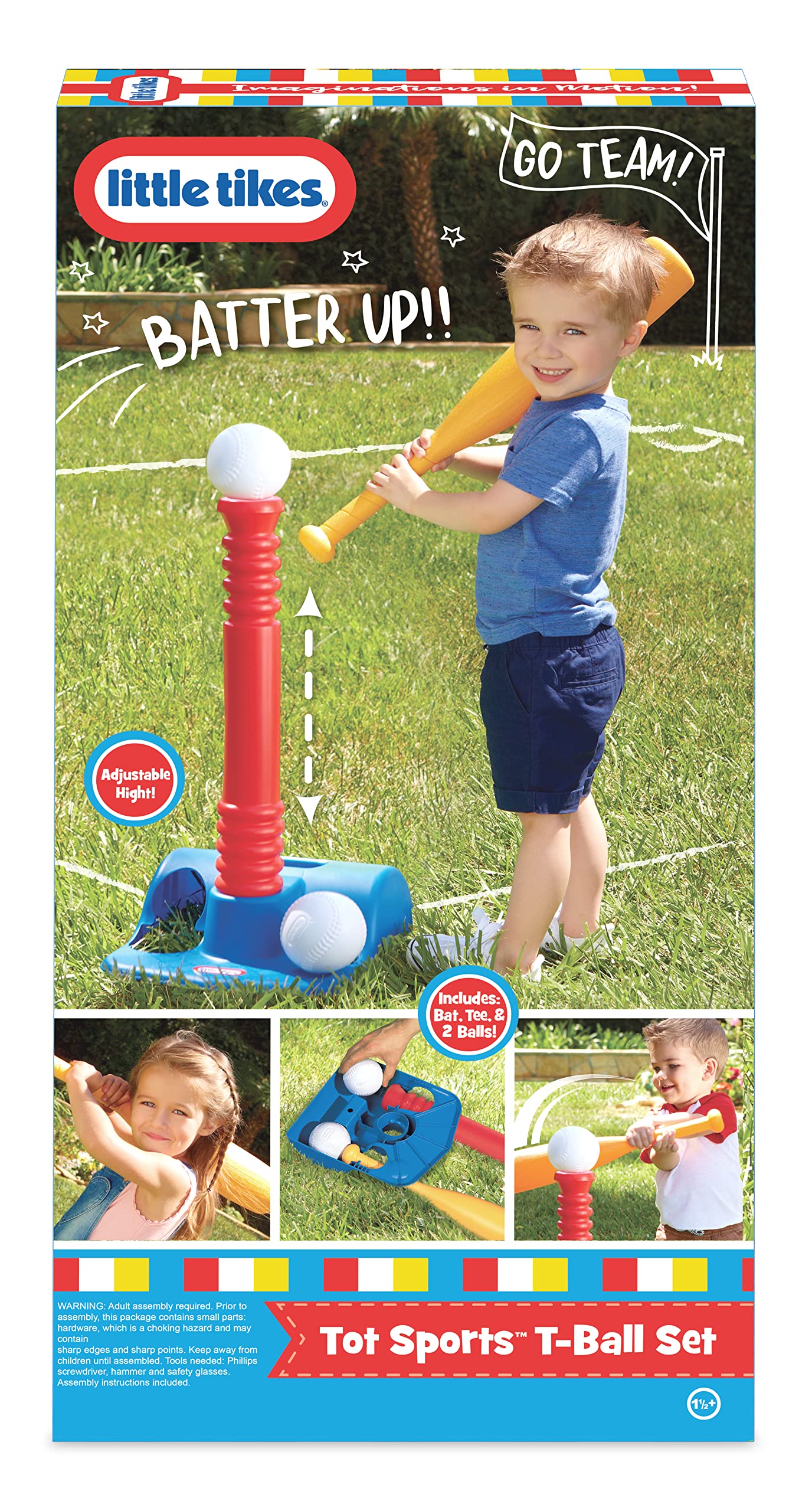 Little Tikes TotSports set T-Ball baseball altezza regolabile 18 mesi+