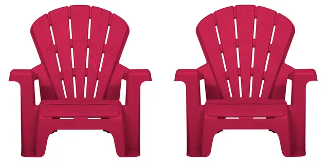 Little Tikes 2 Sedie Giardino Bambini rosse set 2 pezzi