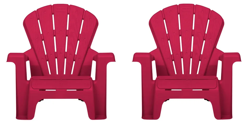 Little Tikes 2 Sedie Giardino Bambini rosse set 2 pezzi