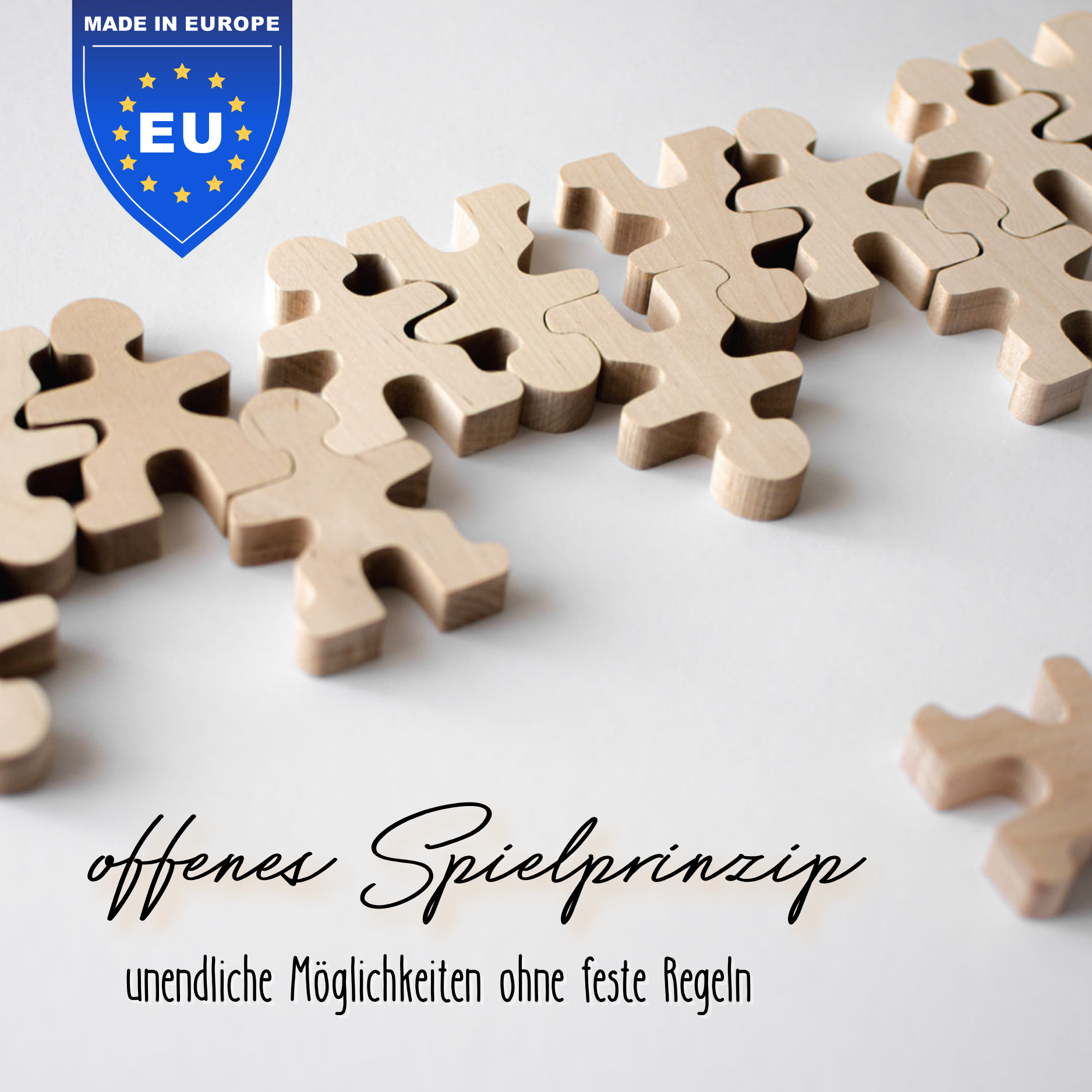 Lionherz Flockmen omini legno Montessori 16 pezzi naturali