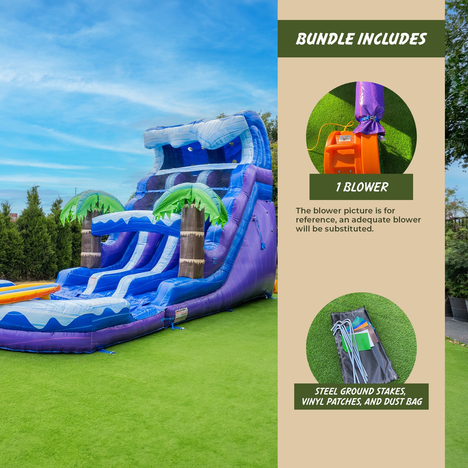 Xjump Surf Beach 17FT scivolo acquatico gonfiabile doppia