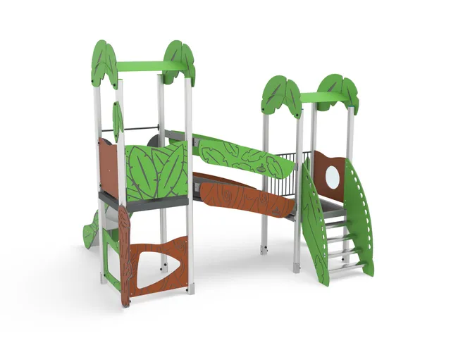 Pozza 1865 Leaves Merlino con Ponte Tibetano doppia torre bambini