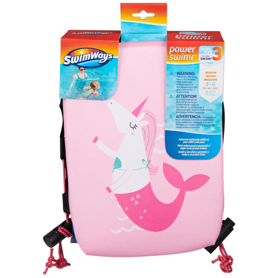 Swimways First Swim Power Swimr Medium gilet nuoto sirena rosa