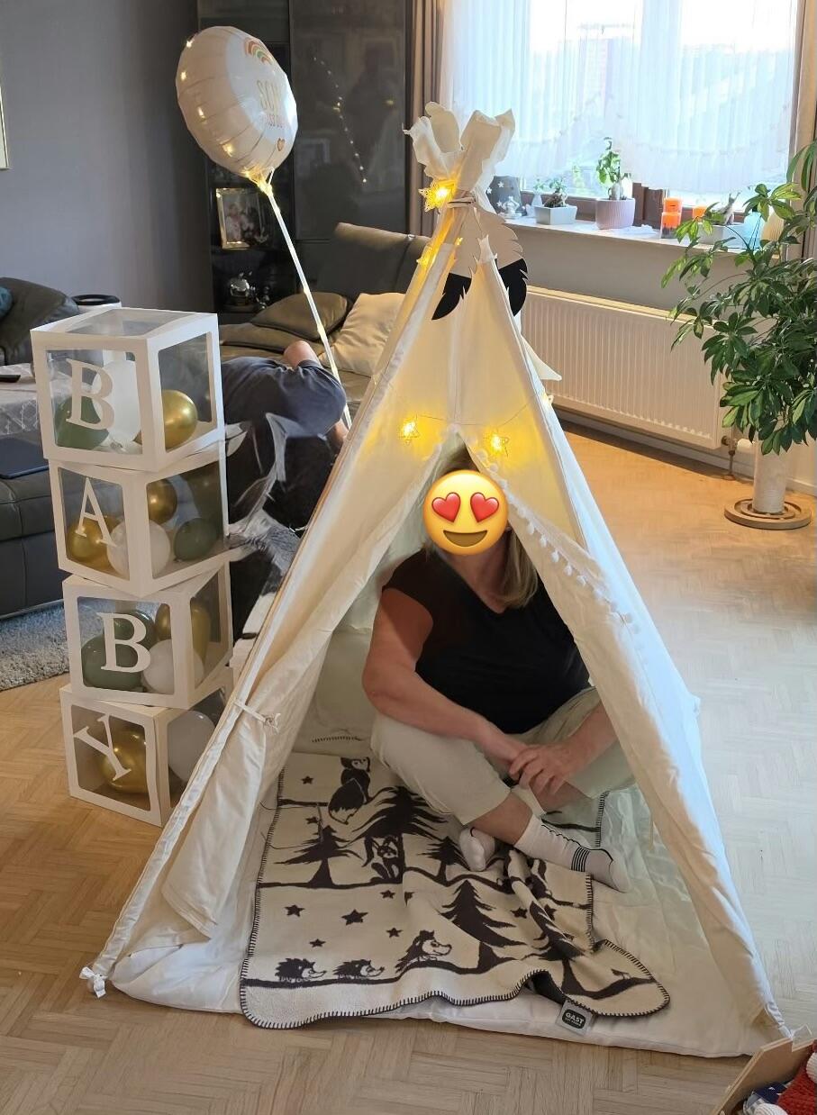 Lionherz Tipi tenda bambini cotone set base crema