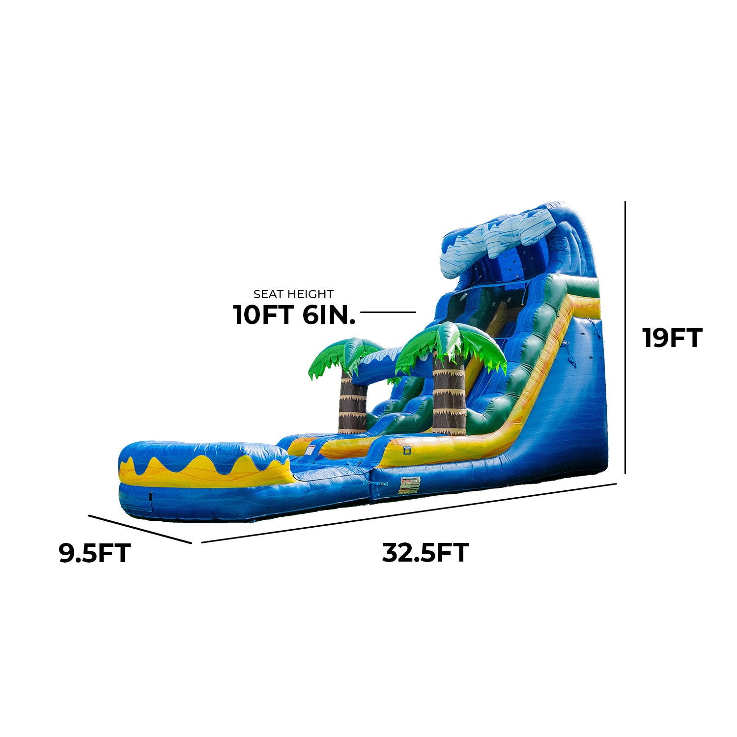 XJUMP Surf Beach 19 FT scivolo gonfiabile acqua senza soffiatore PVC