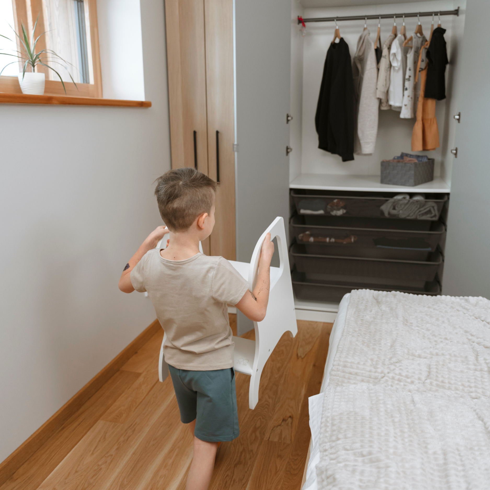 Lionherz Miimo Sgabello Bambini legno bianco 100kg
