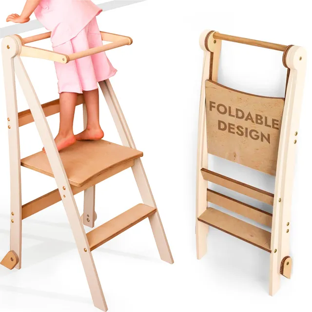 Goodevas Torre di Apprendimento legno Montessori pieghevole