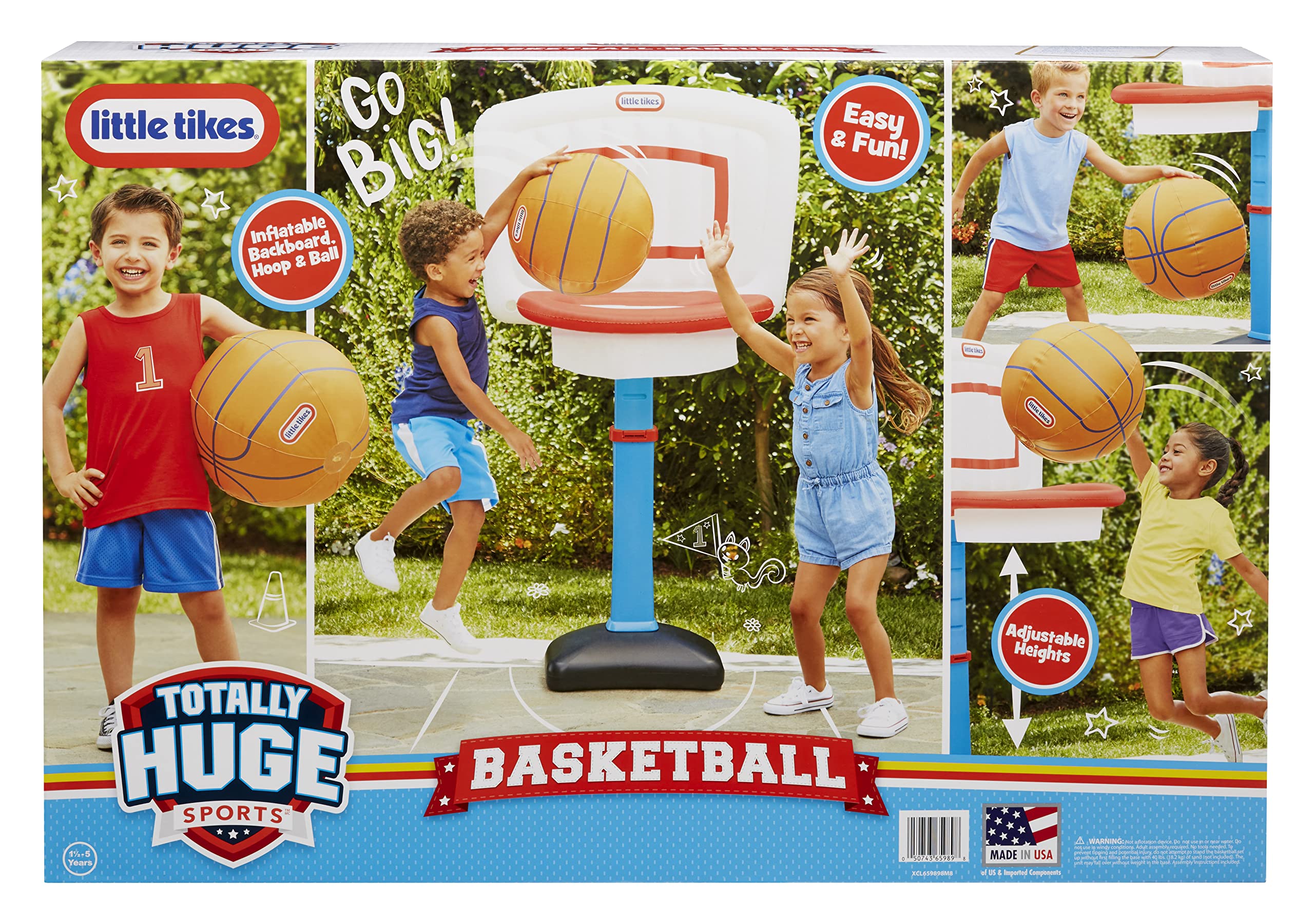 Little Tikes Totally Huge Sports set basket canestro regolabile
