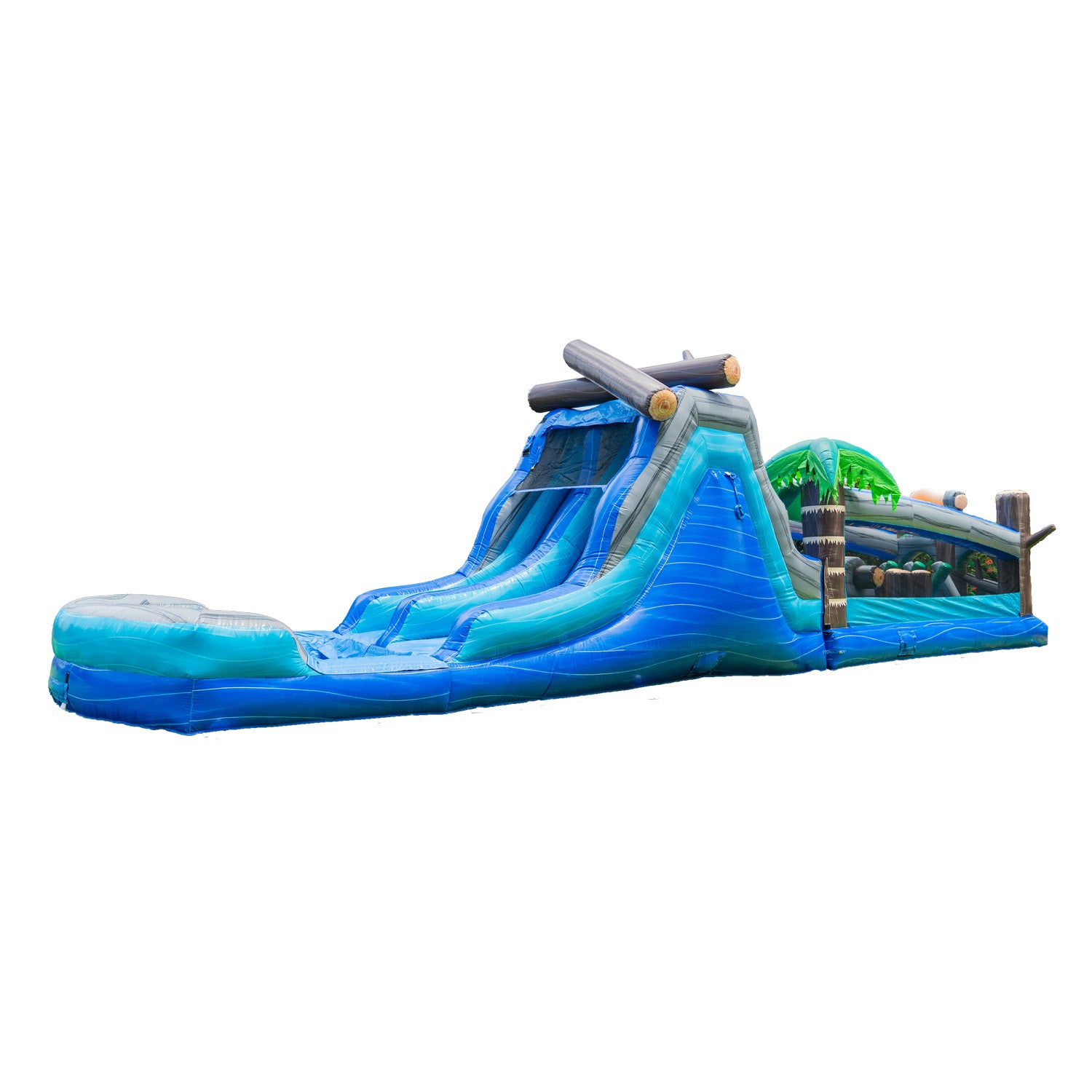 XJUMP Obstacle Courses Tropical 45' Castello Gonfiabile con Soffiatore