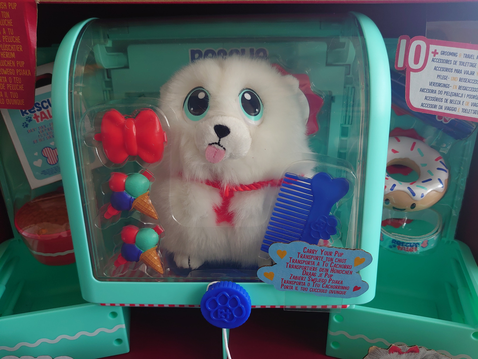 Little Tikes Rescue Tales Groom 'n Go zaino gioco con pomeranian