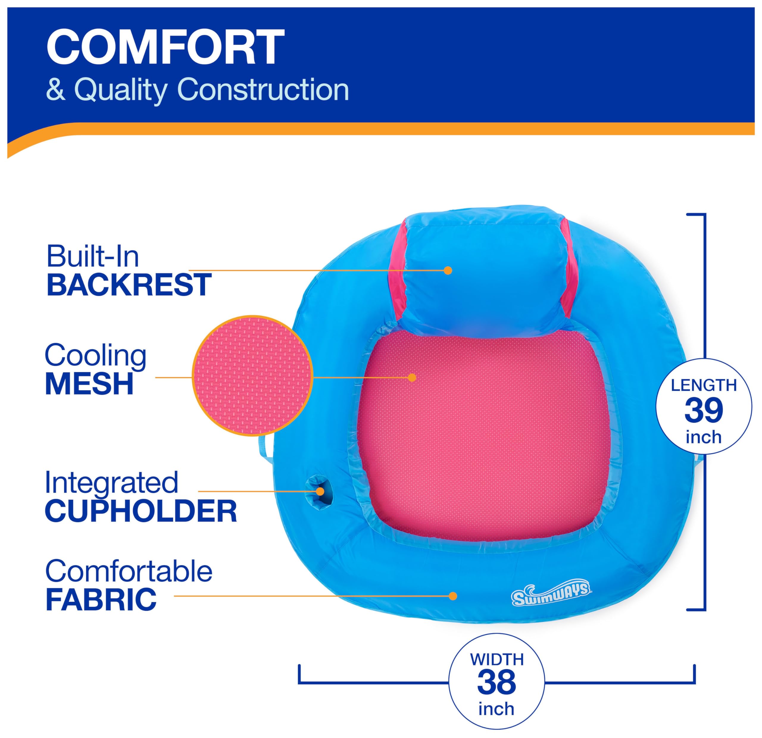 SwimWays Spring Float SunSeat sedia galleggiante gonfiabile