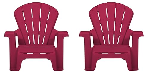 Little Tikes 2 Sedie Giardino Bambini rosse set 2 pezzi