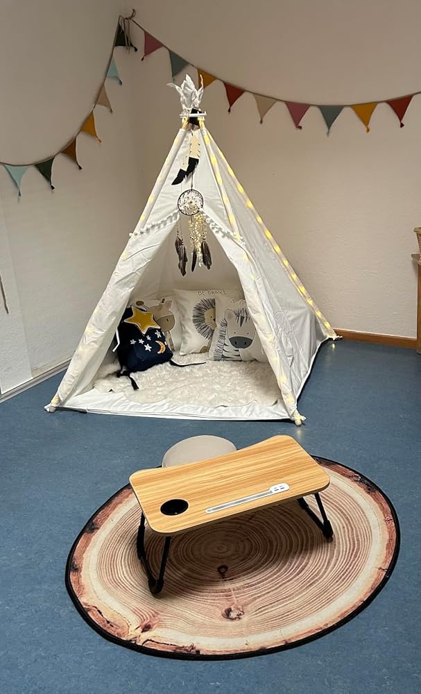 Lionherz Tipi tenda bambini cotone set base crema