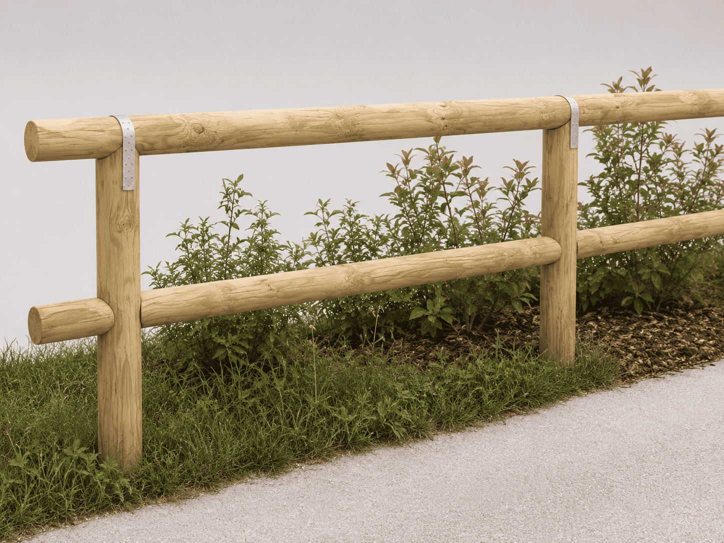 Pozza 1865 Arredo Urbano Dolomiti staccionata legno da esterno