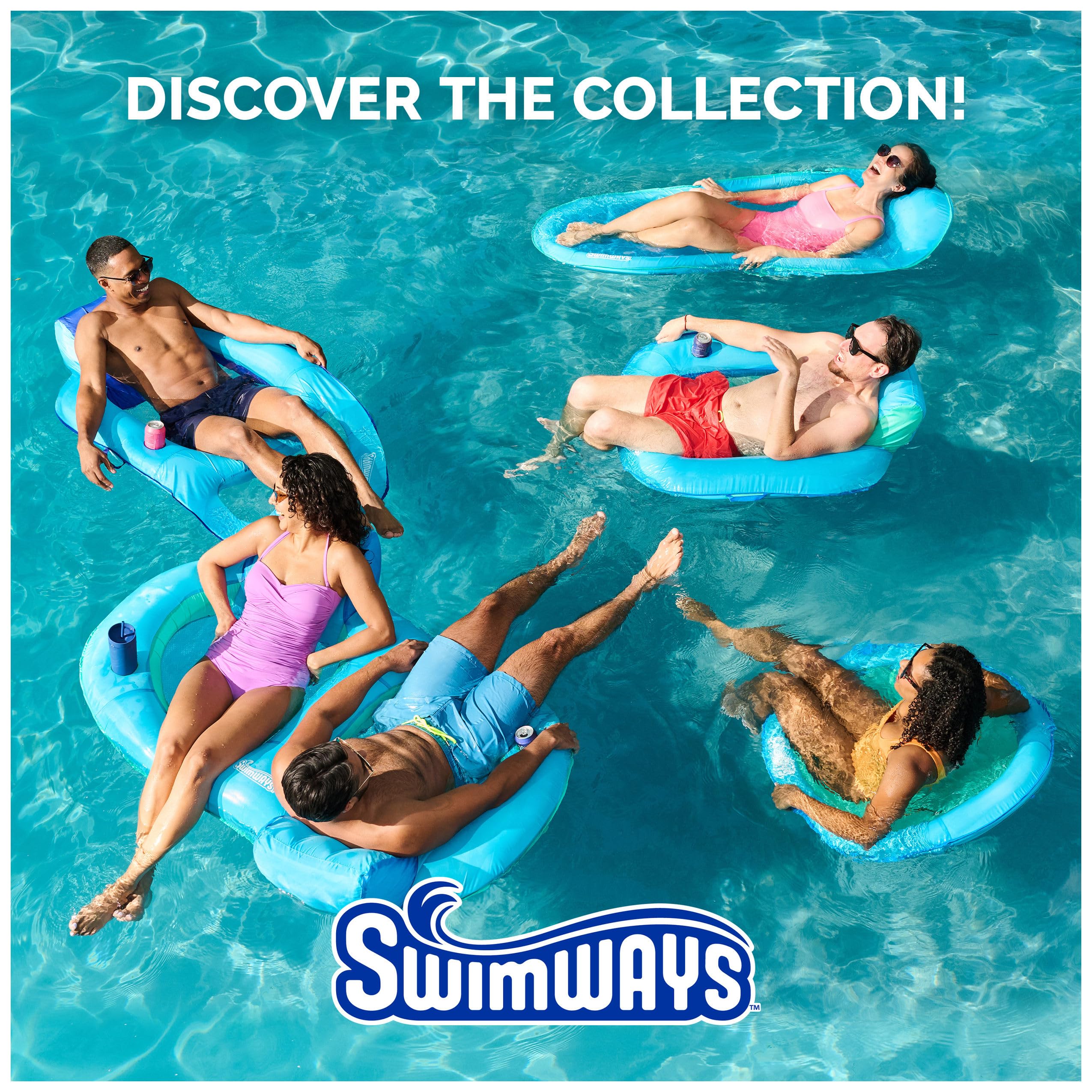 Swimways Spring Float Papasan materassino piscina blu 89 cm