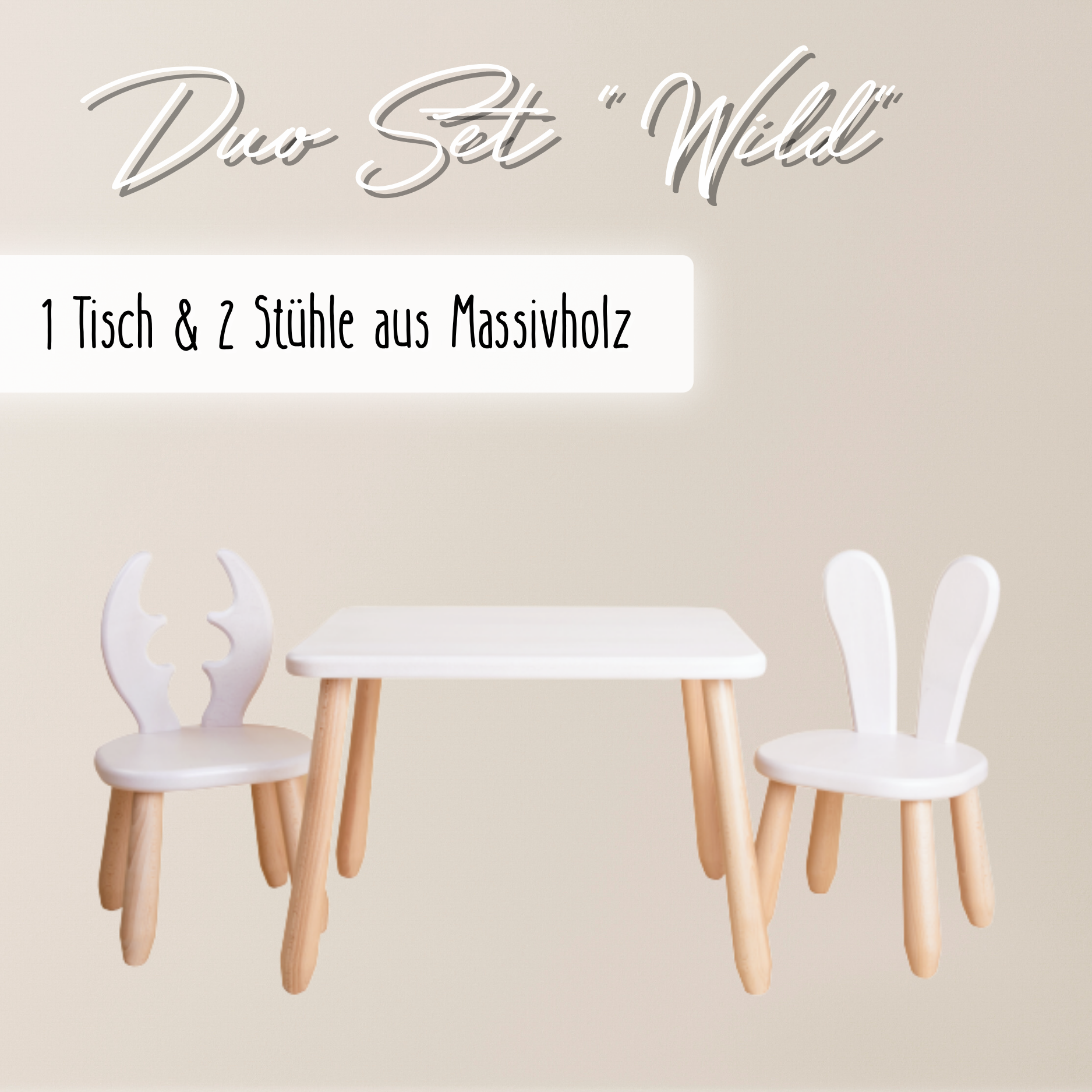 Lionherz Duo Set Wild tavolo bambini faggio 1-5 anni
