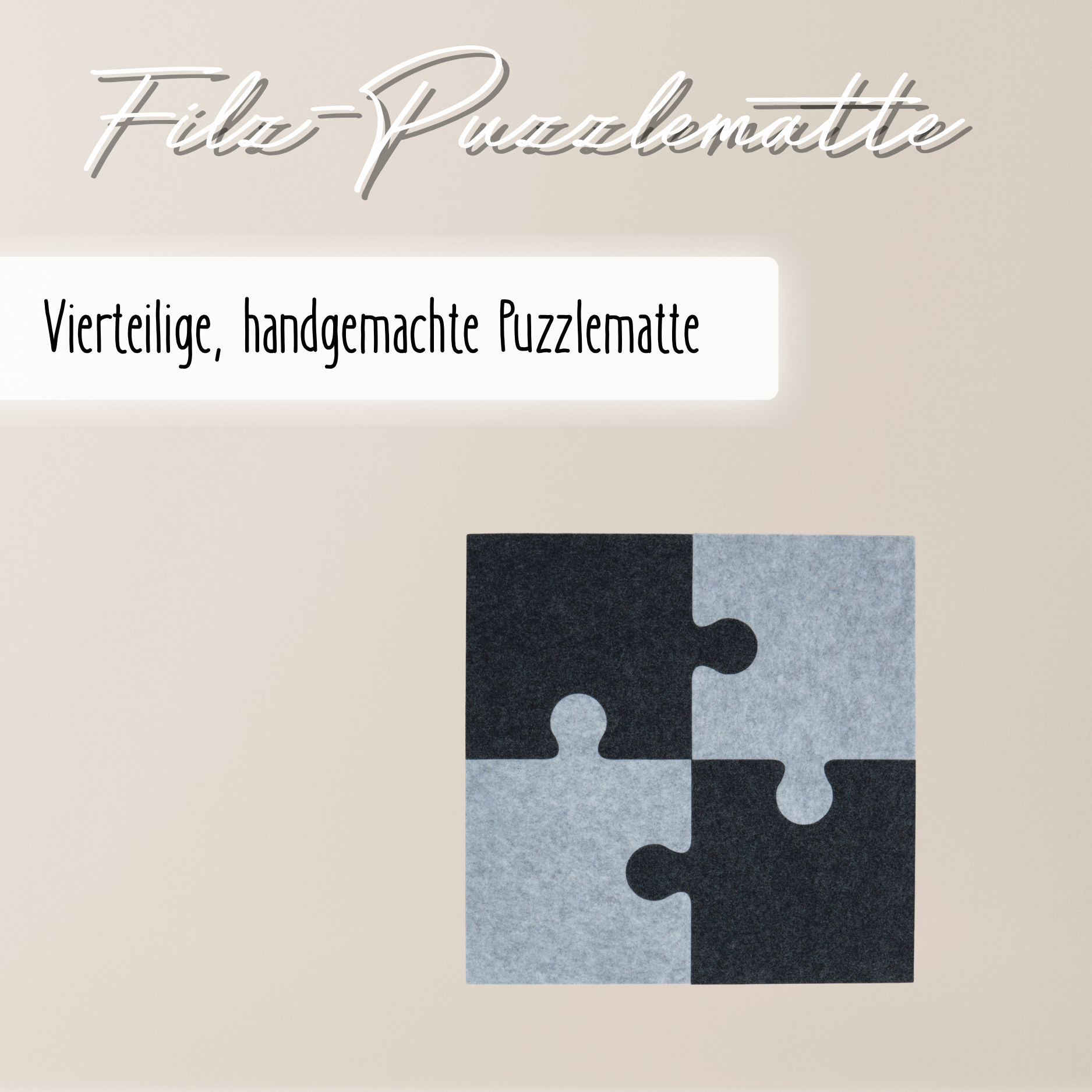 LIONHERZ Spielmatten Tappeto Puzzle Feltro Riciclato 9 Pezzi 90x76cm