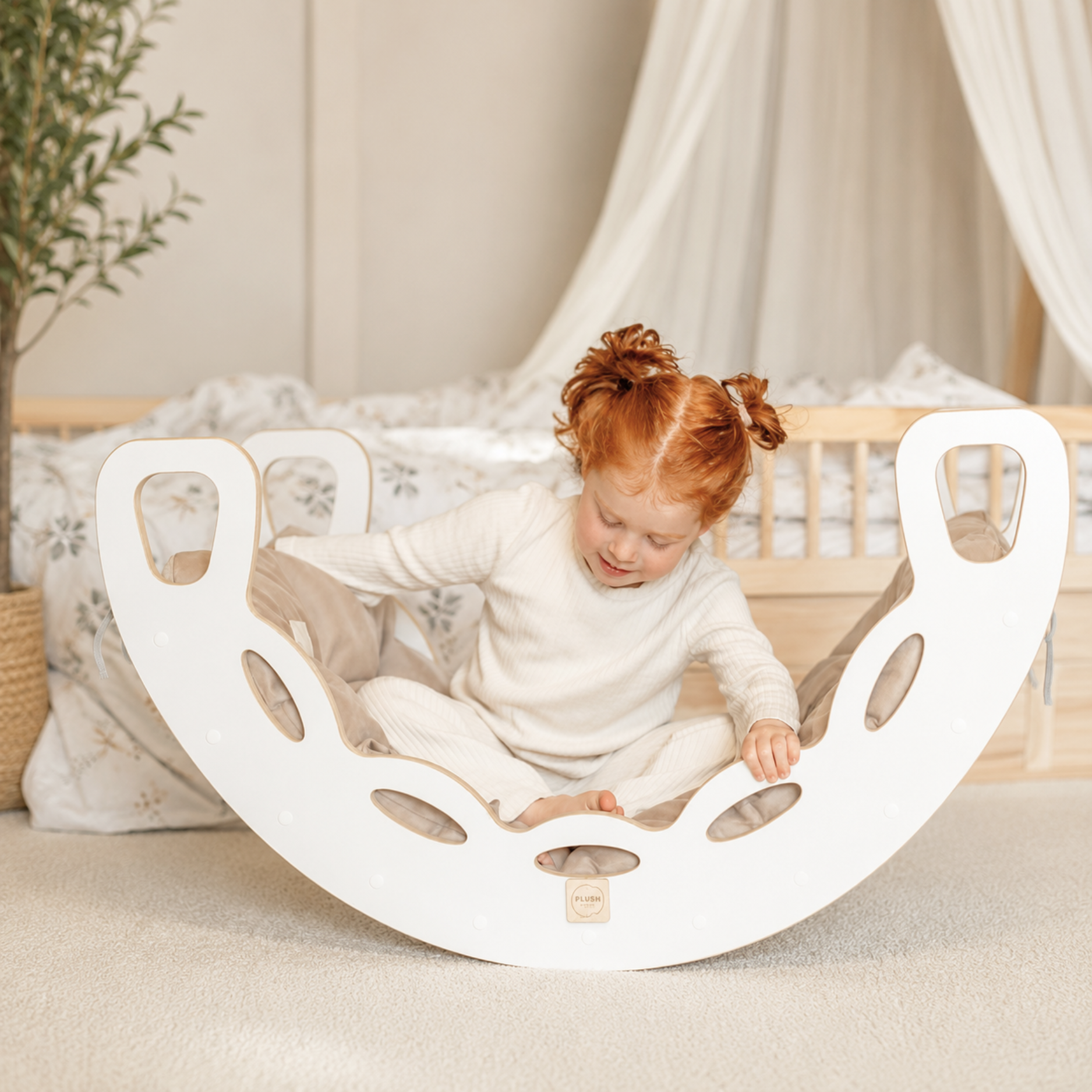 Lionherz Big Rocker 3in1 Dondolo Legno Bianco 90 cm
