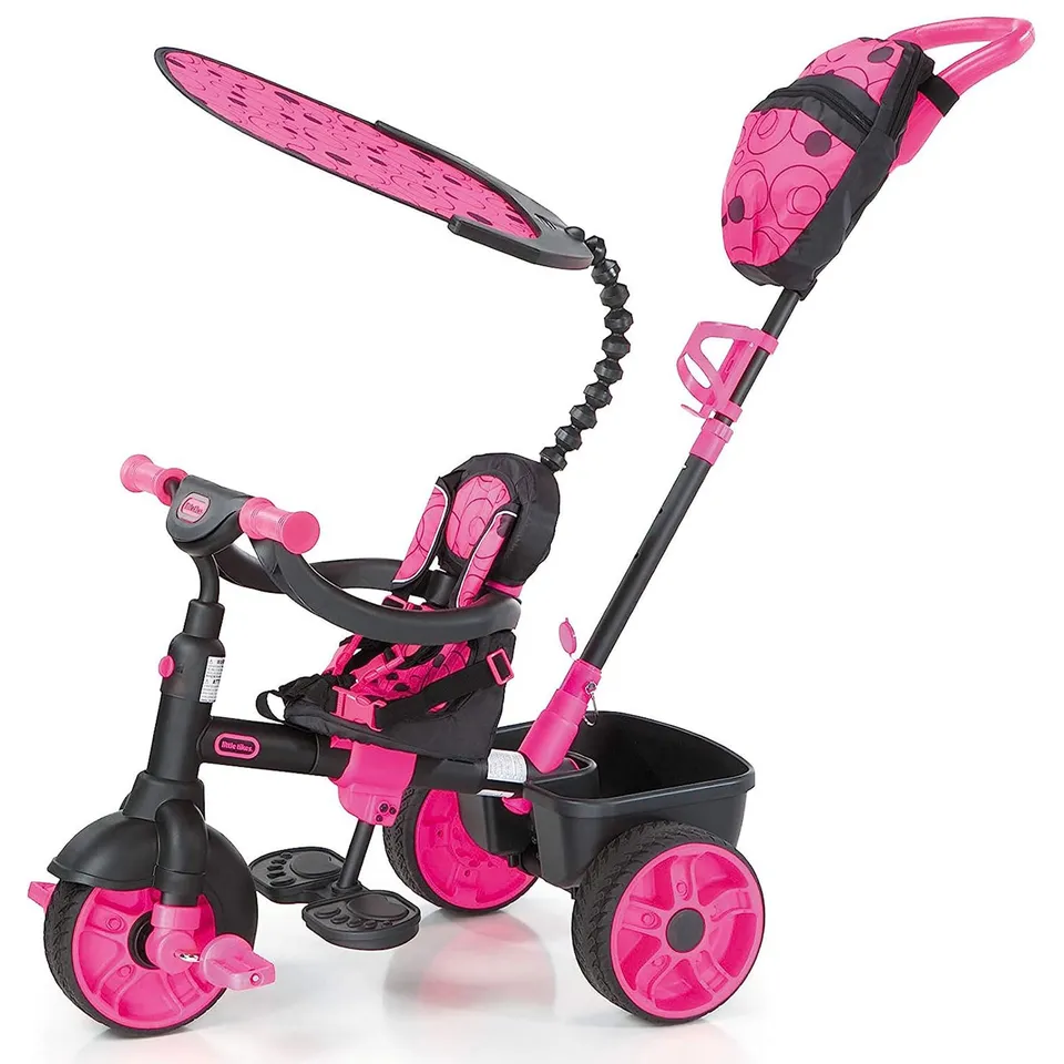 Little Tikes Deluxe 4-in-1 triciclo bambini rosa neon