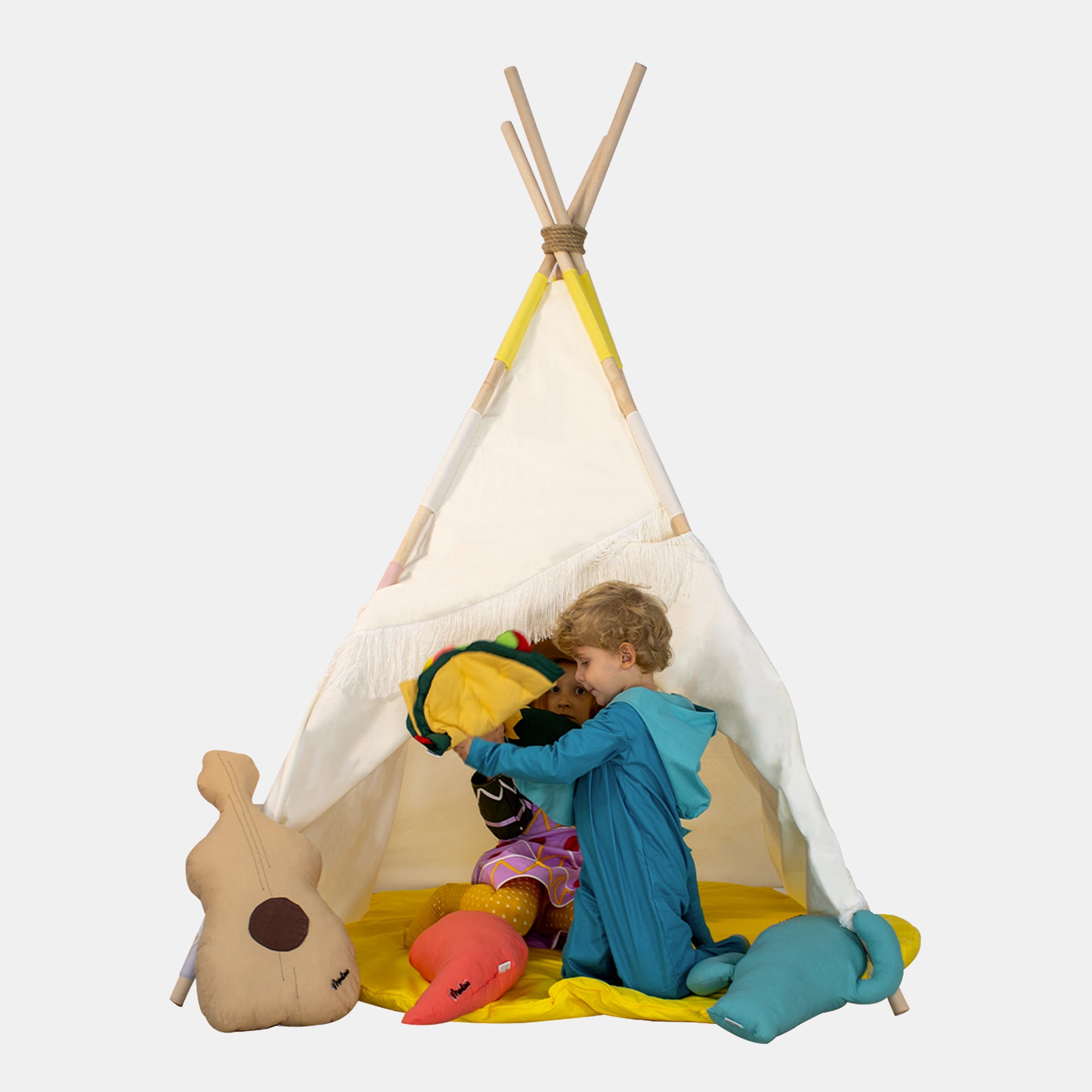 Mondino Native Teepee Messicana avorio set 120x120x160
