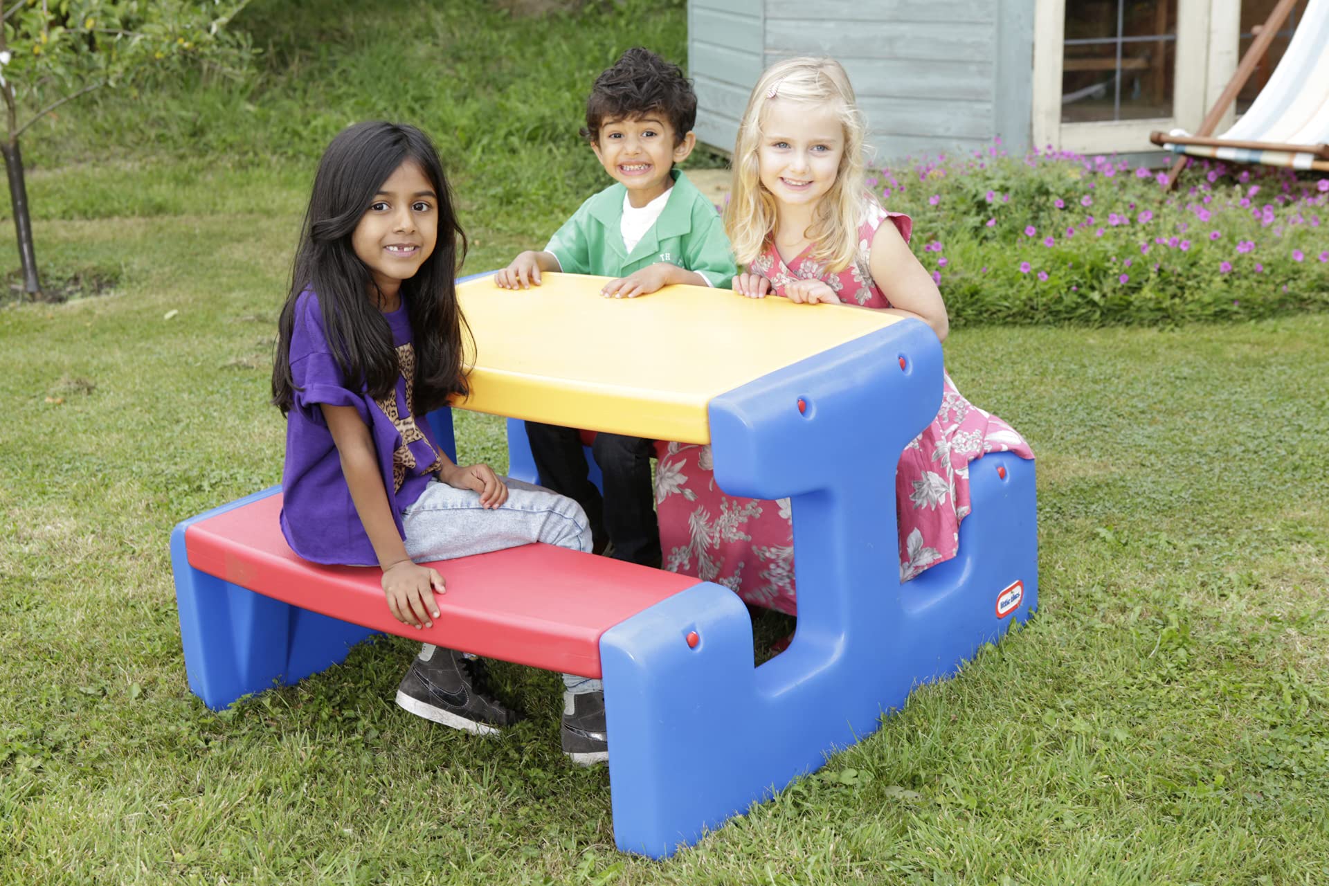 Little Tikes Tavolino Picnic Grande 6 bambini colori primari