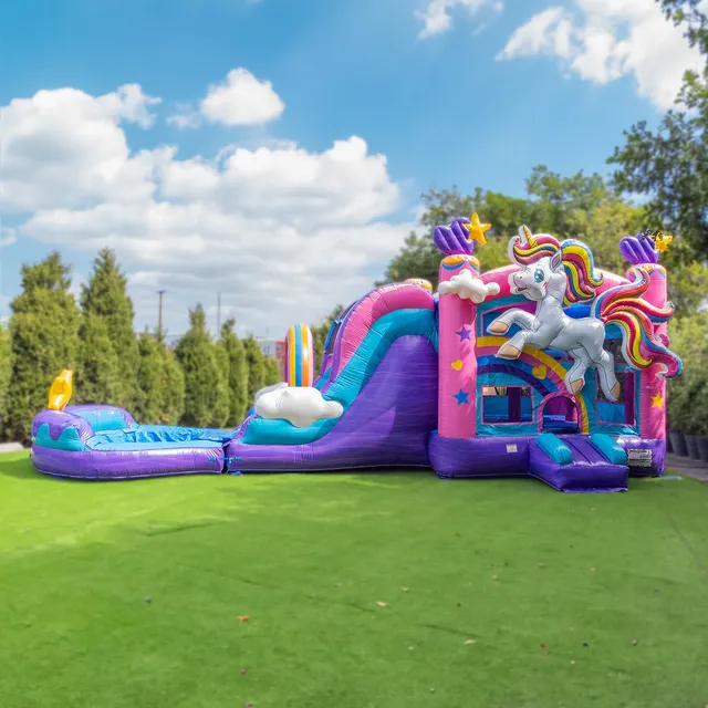 XJUMP Combos X-C40U Unicorn castello gonfiabile con scivolo