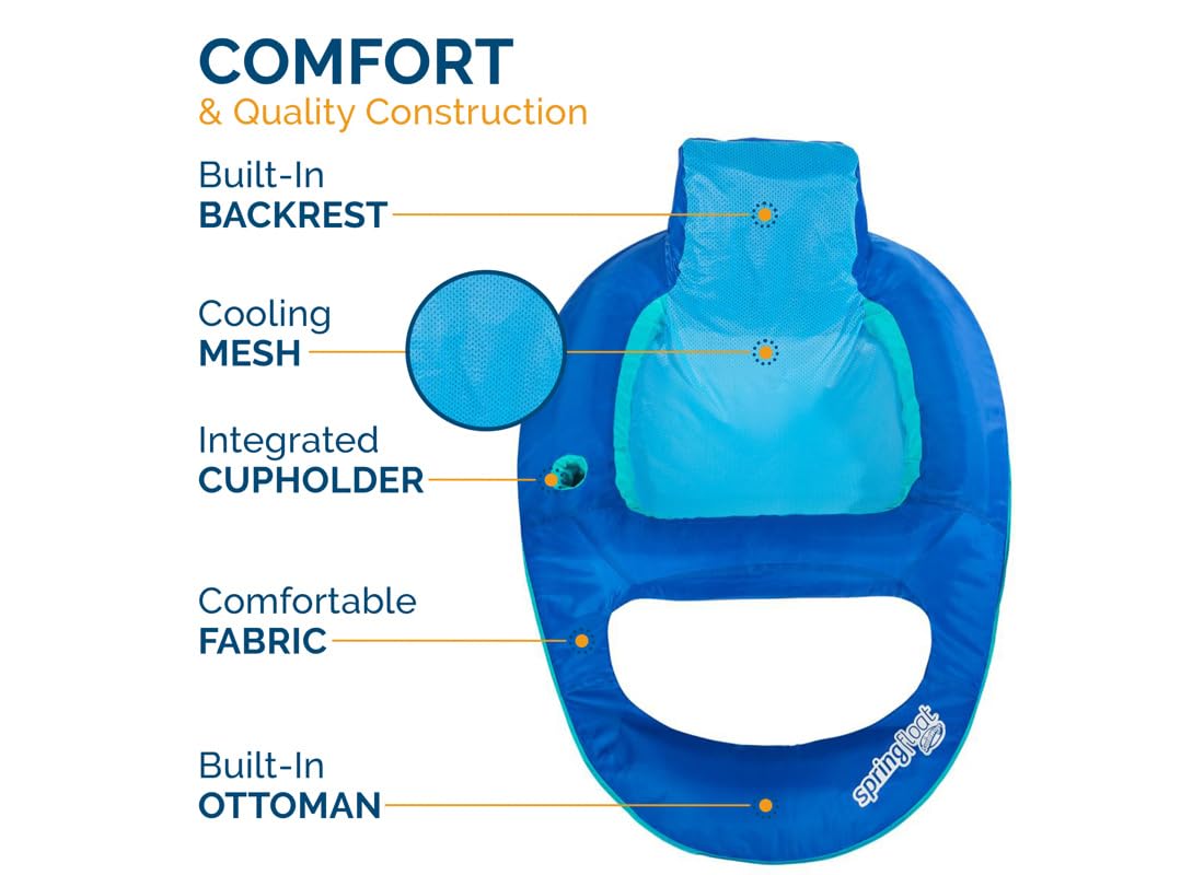 Swimways Spring Float Reclinabile Poltrona Piscina con Poggiatesta