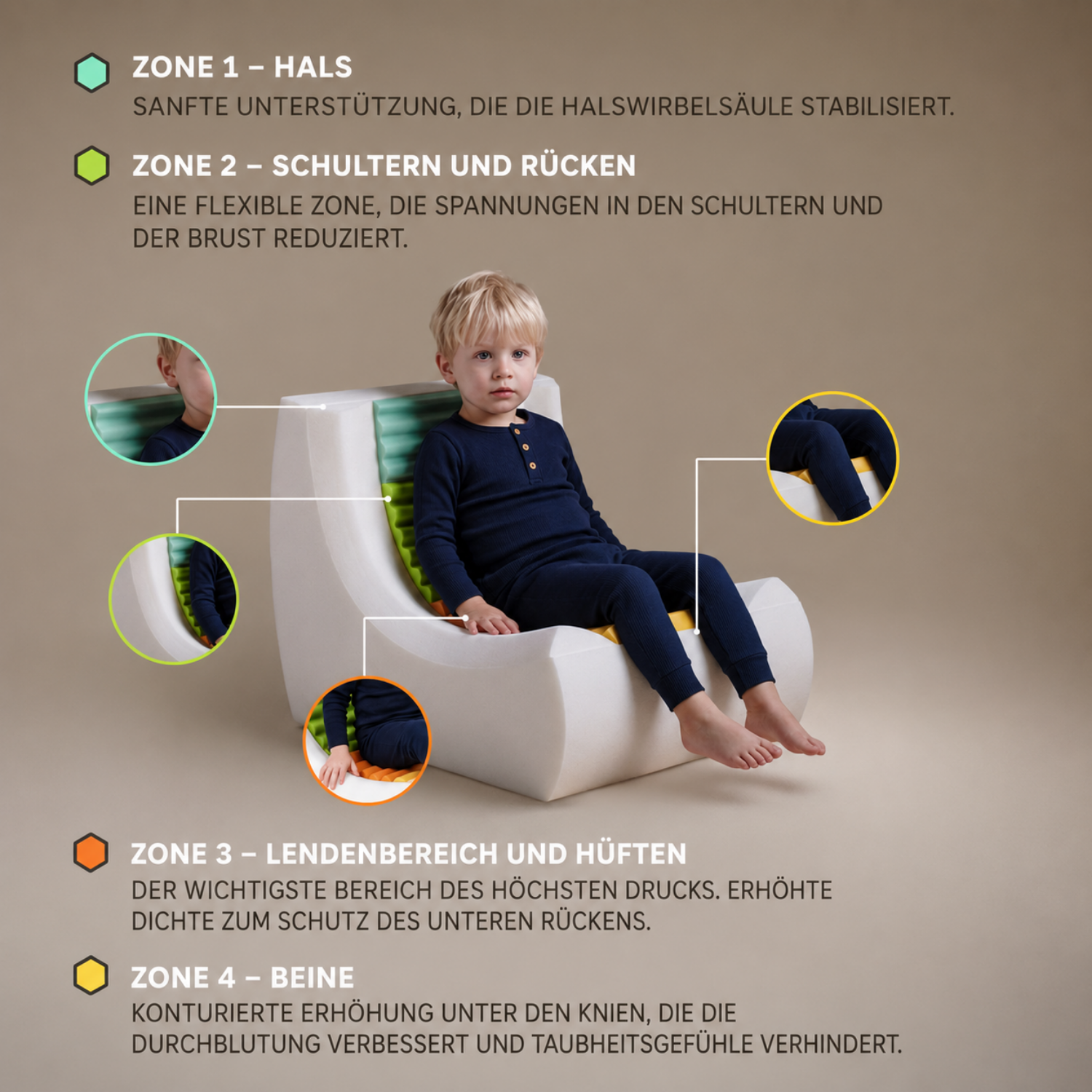 Lionherz Cozy Mooni Poltrona Pavimento Taupe Cord