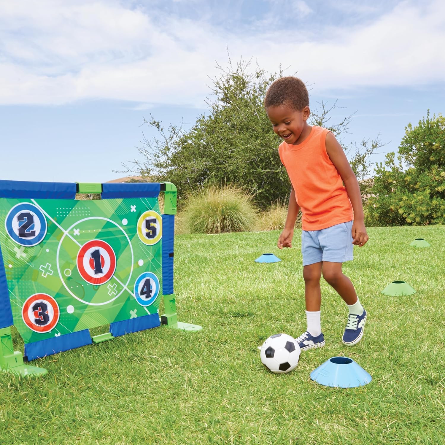 Little Tikes TotSports Allenatore Calcio Bambini Porta Rimbalzo