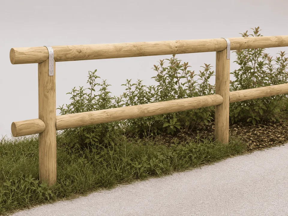 Pozza 1865 Arredo Urbano Dolomiti staccionata legno da esterno