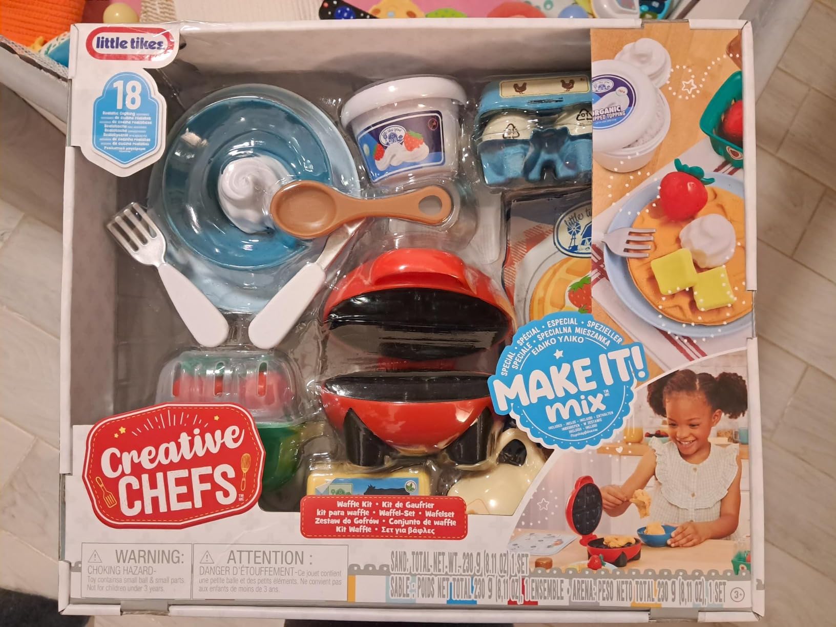Little Tikes Creative Chefs Waffle Kit Cucina Bianco 18 Pezzi