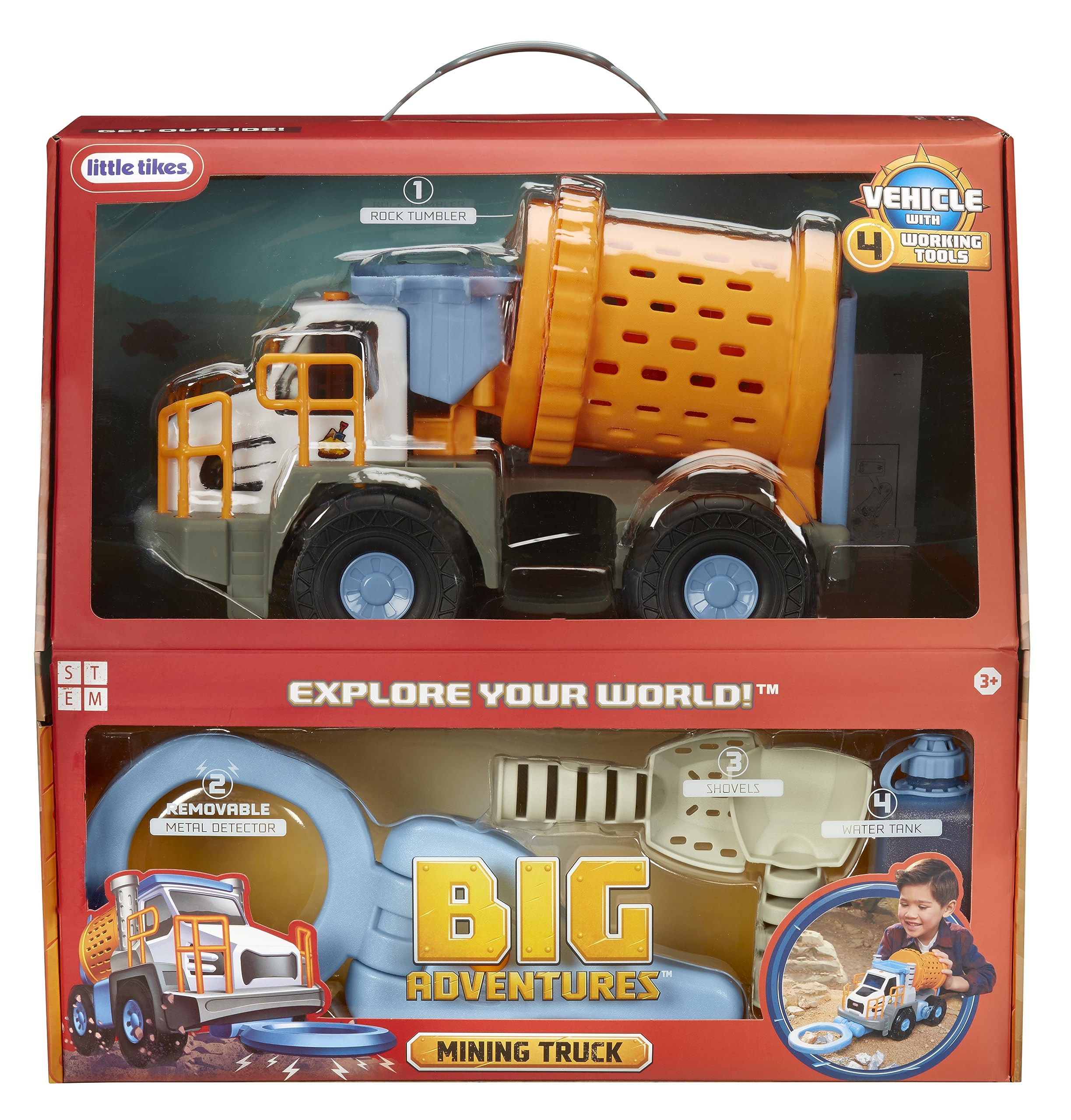 Little Tikes Big Adventures Mining Truck camion metal detector STEM