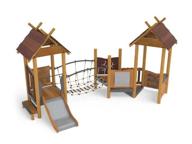 Pozza 1865 Merlino Baby torretta con scivolo e scala