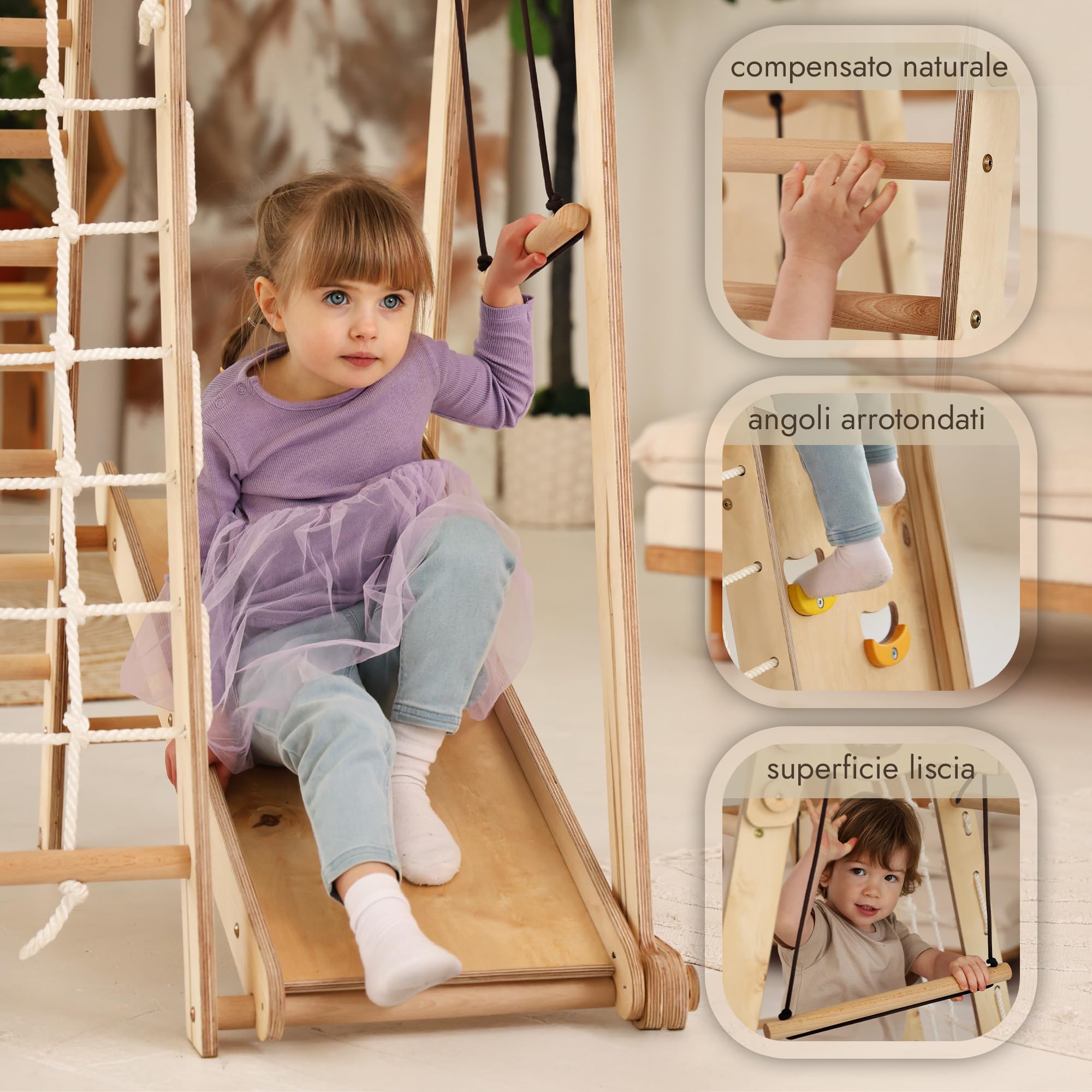 Goodevas Palestrina arrampicata bambini Mini Area giochi legno