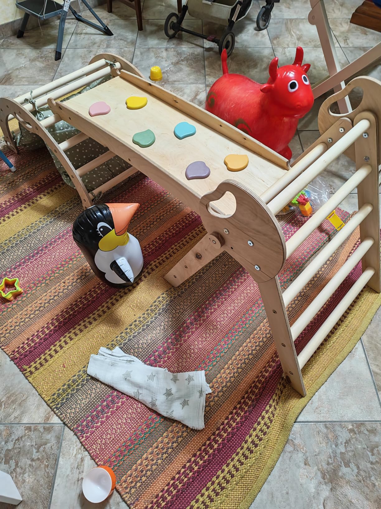 Goodevas Montessori triangolo arrampicata beige cuscino 4 pezzi