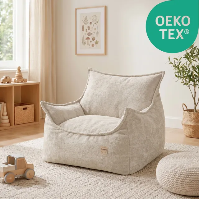Lionherz Chenille Throne poltrona bambini 80x73x58 beige chenille