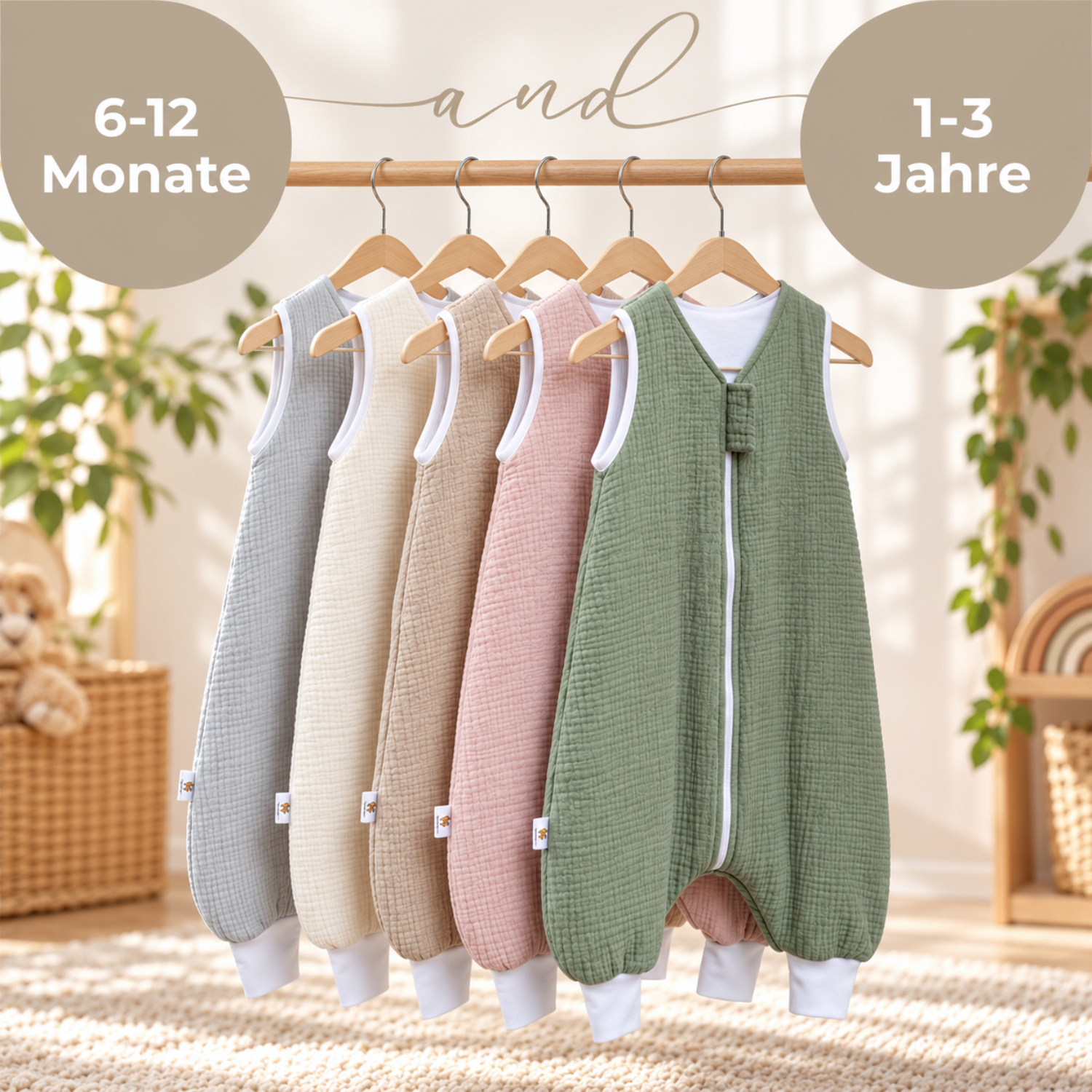 YappyBuzz sacco nanna gambe mussola salvia 1-3 anni TOG 1.5