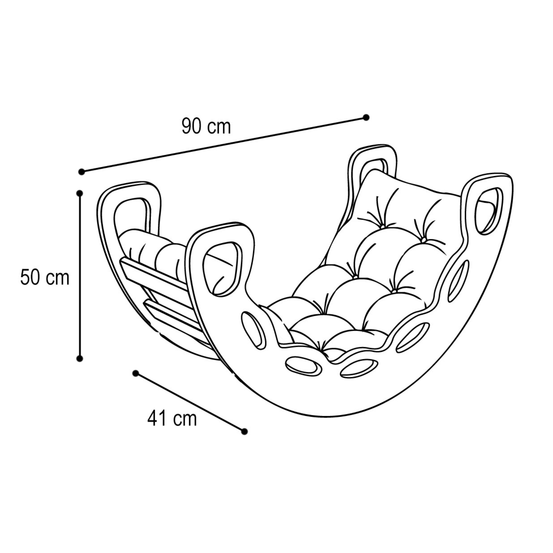 Lionherz Big Rocker 3in1 Dondolo Legno Bianco 90 cm