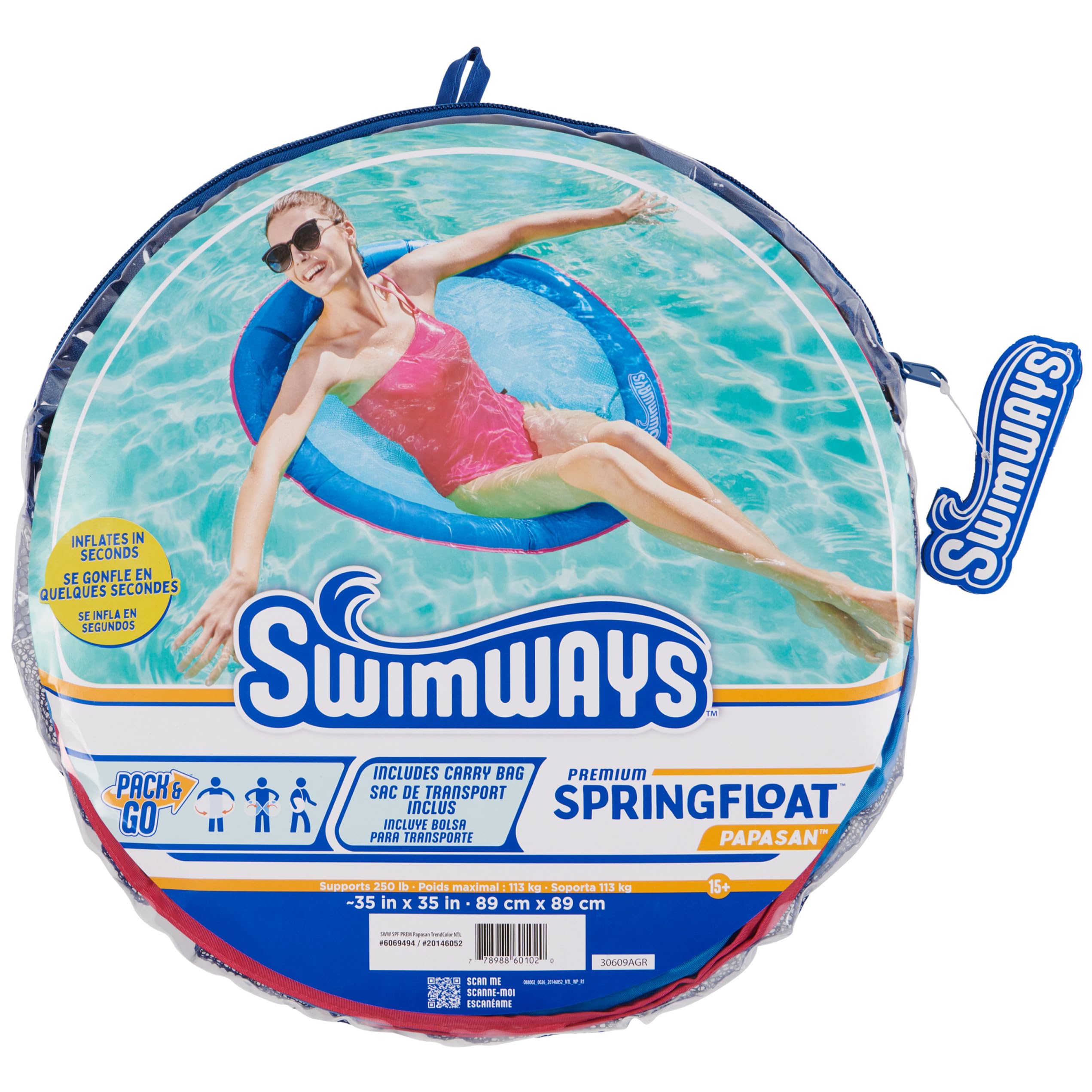 Swimways Spring Float Papasan Sedia Piscina 88 cm fino a 113 kg