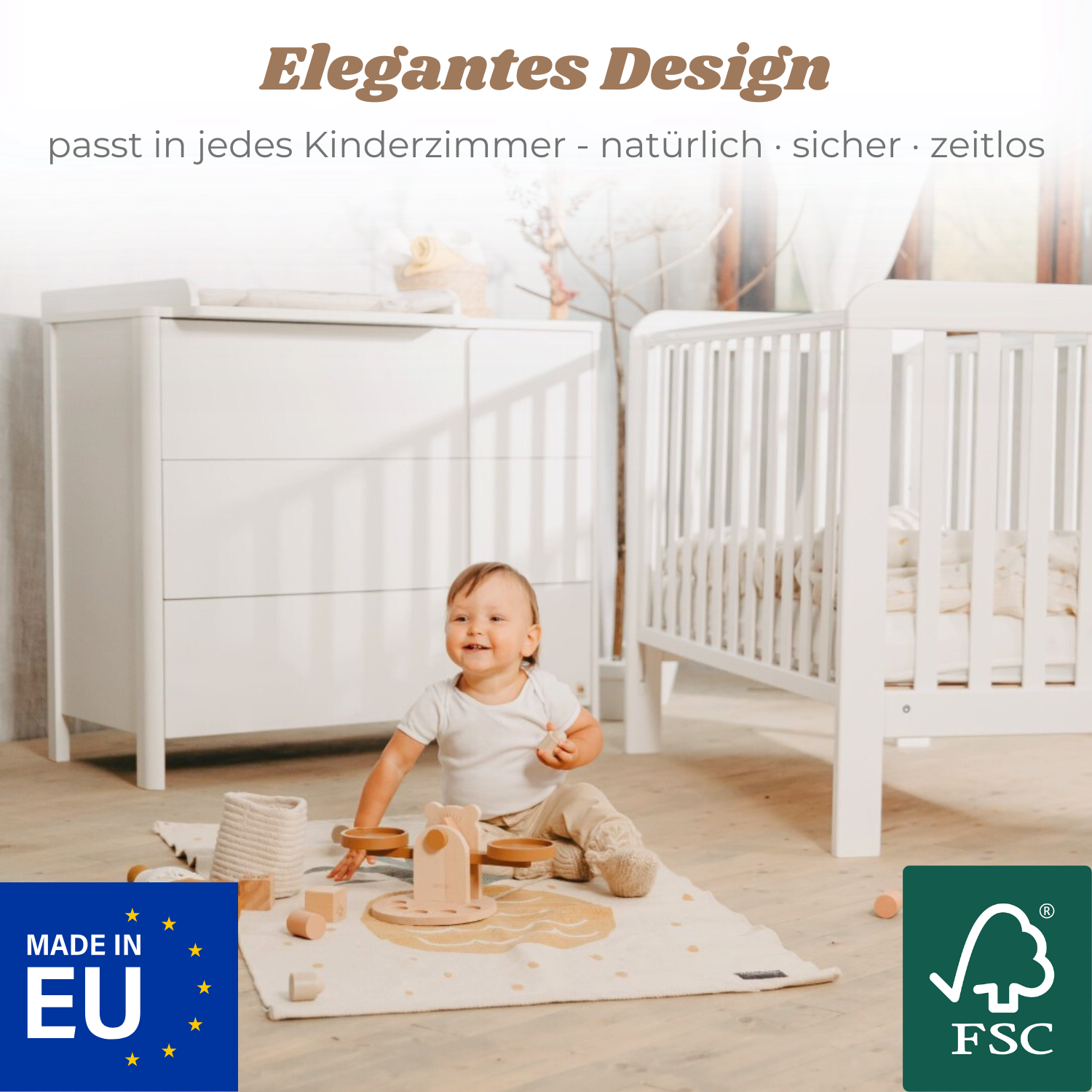 Lionherz YappyClassic Mini fasciatoio cassettiera 105x54x91 3 cassetti